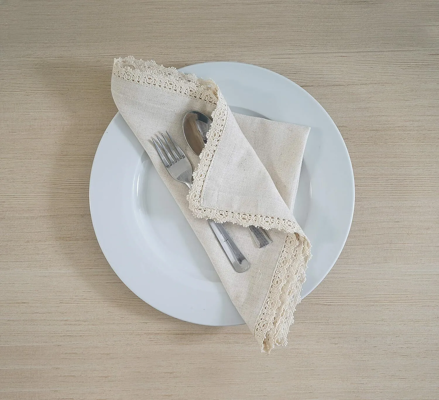 Cream Dinner Cloth Napkins