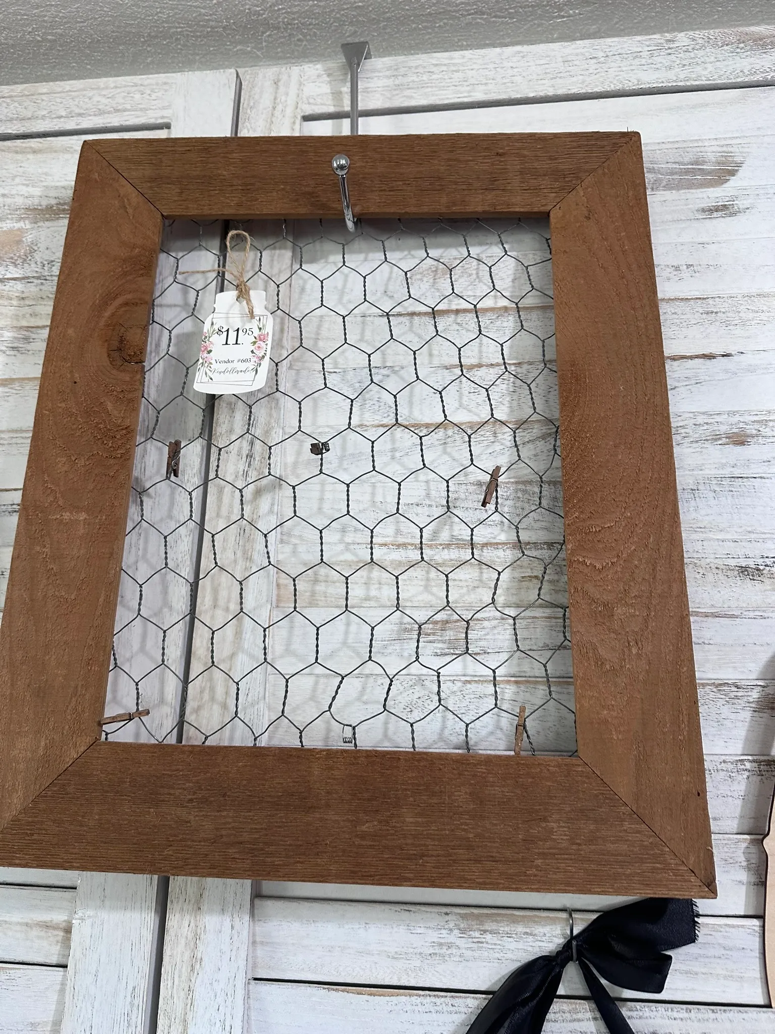 Wood Chicken Wire Frame