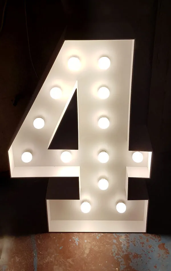 Podświetlane cyfry urodzinowe