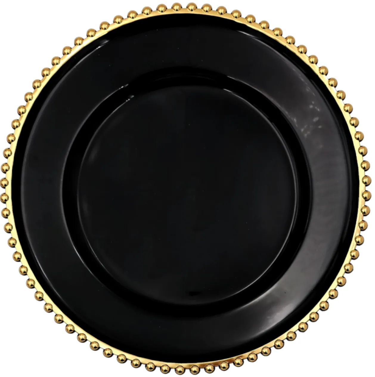 Podtalerz czarny ze złotymi kulkami Ø 32