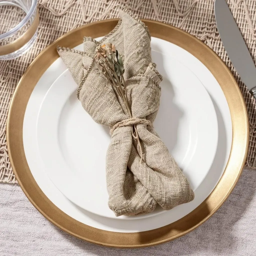 Rustykalna serweta bawełniana w naturalnym kolorze