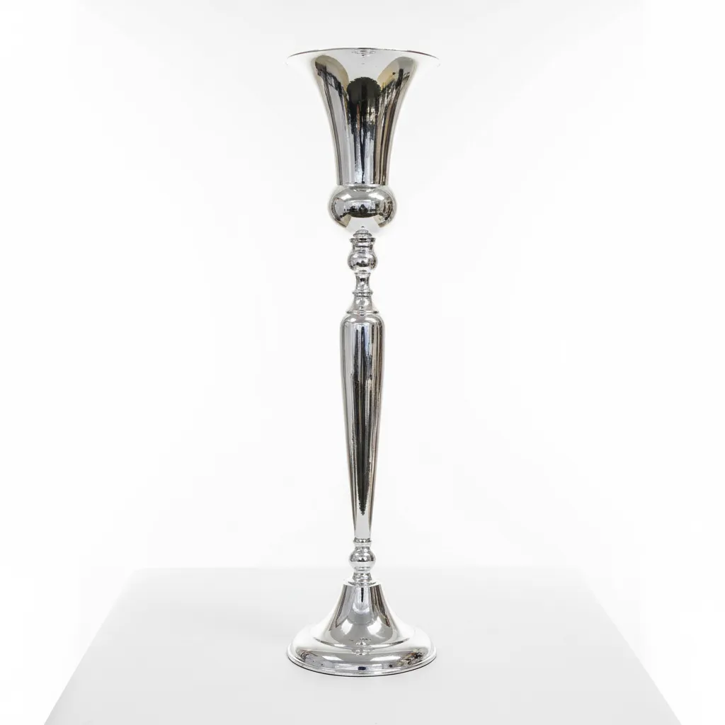 Srebrny stojak na kwiaty 80cm 