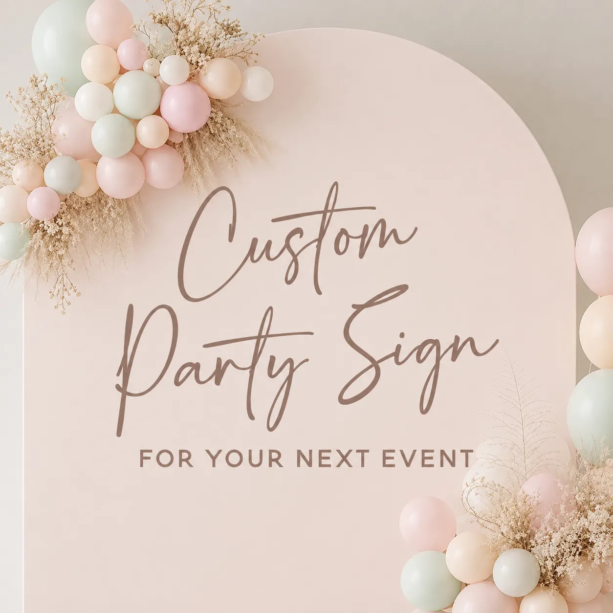 Custom Party Sign Decal (Vinyl) 