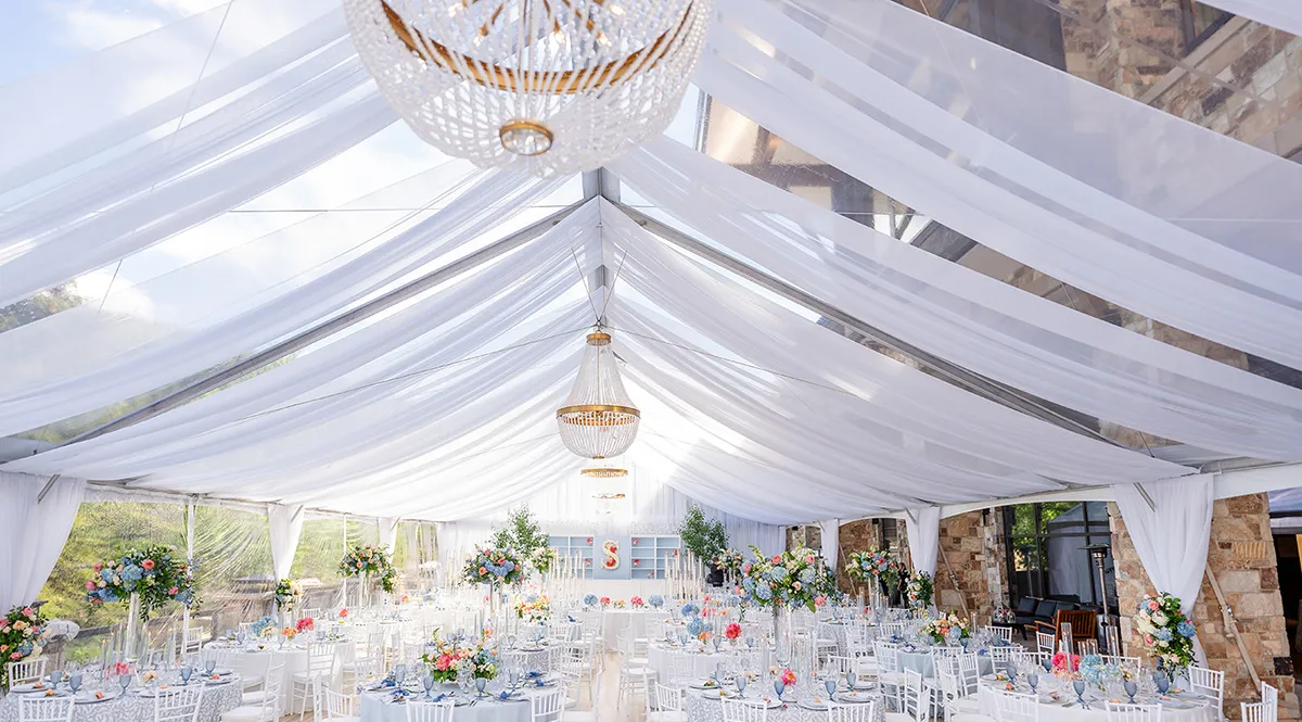 10x50 Tent With Draping