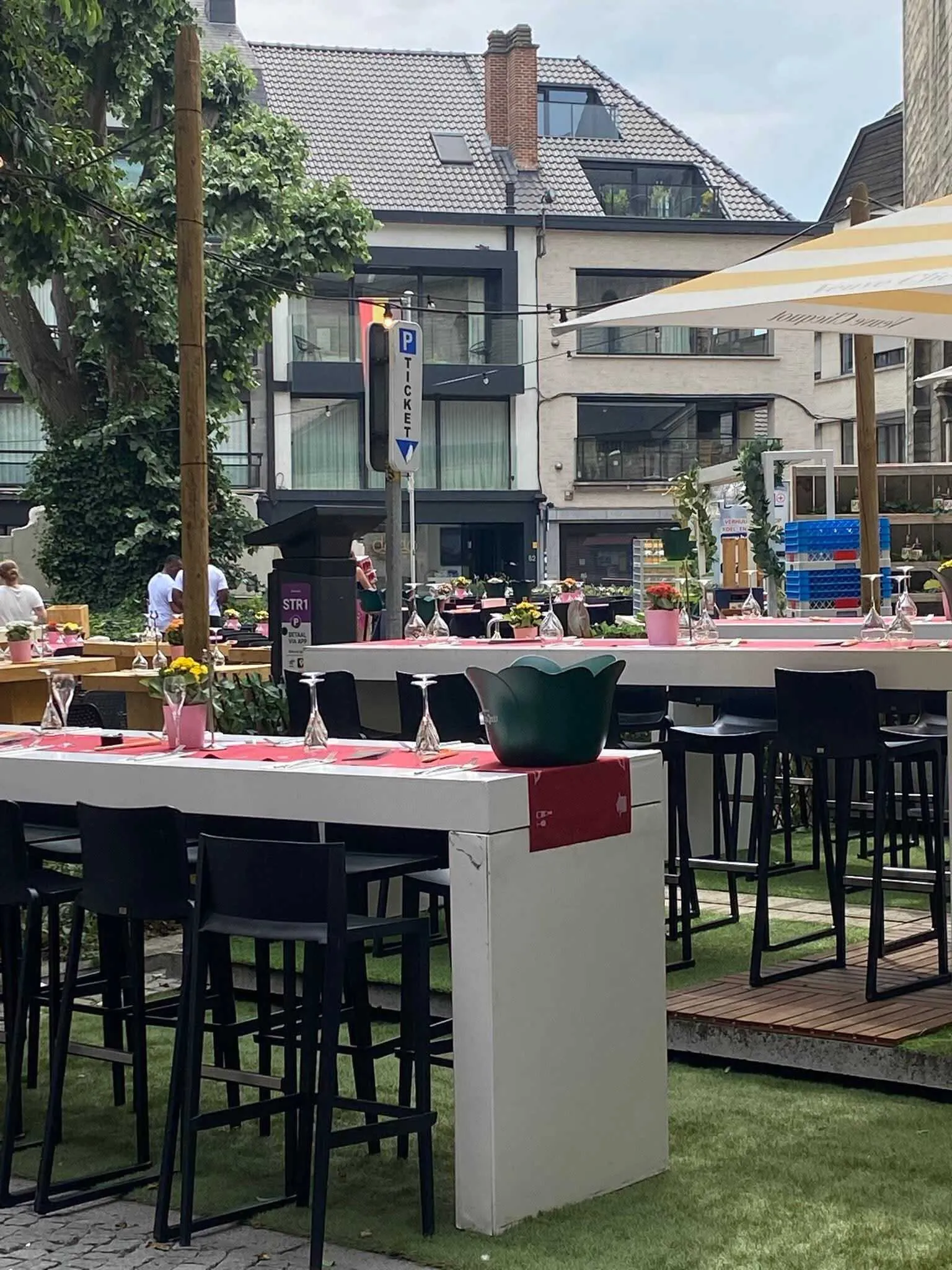 Tafel hoog (10 personen) - wit 