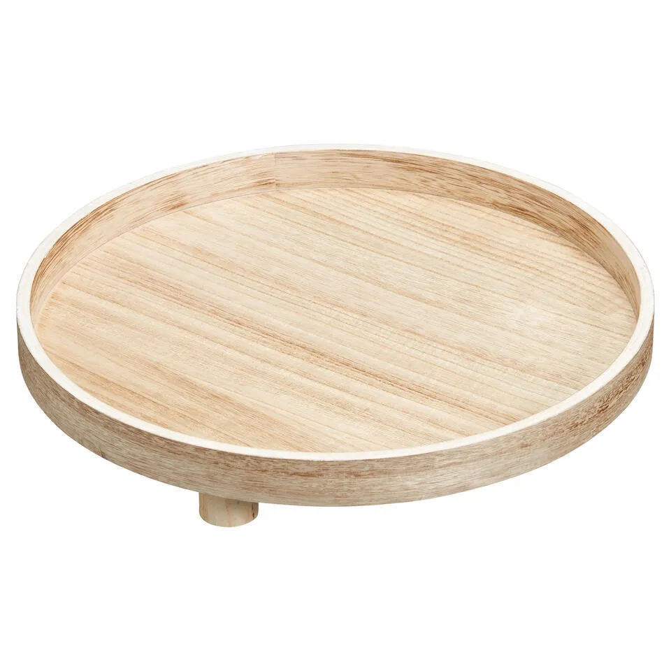 Dienblad hout - rond 