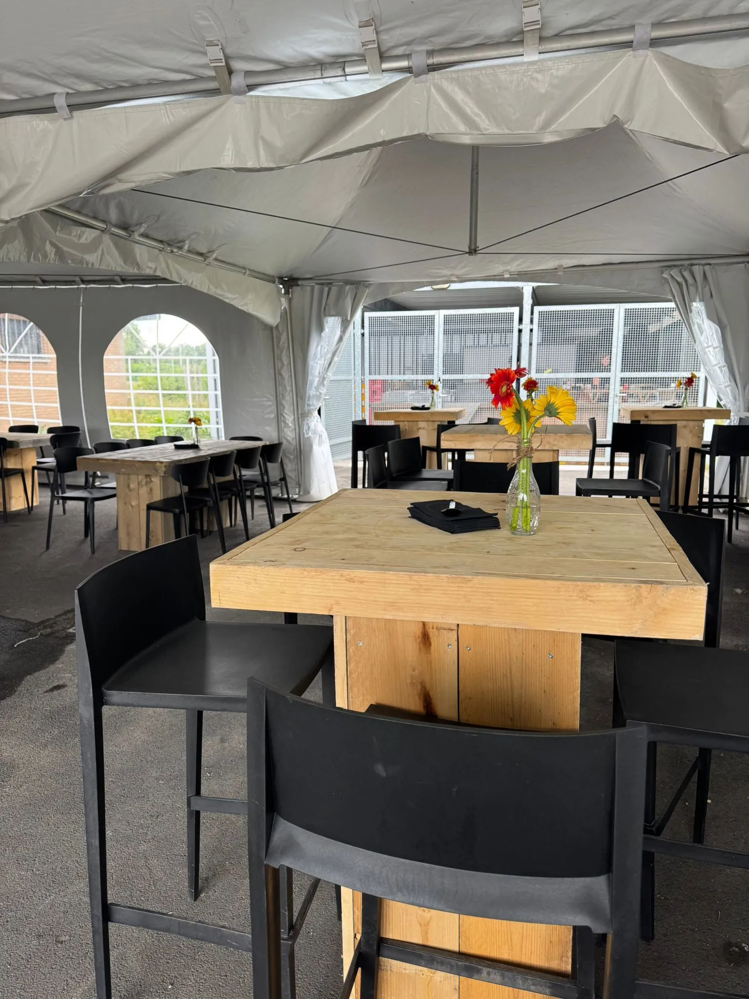 Tafelvoet hoog - hout 