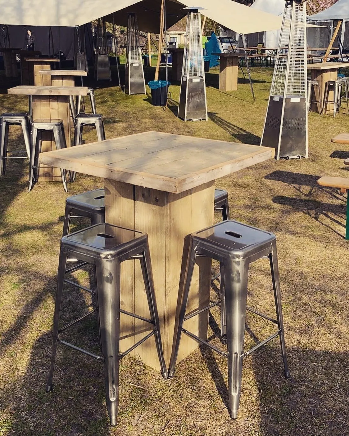 Tafelblad vierkant - hout 