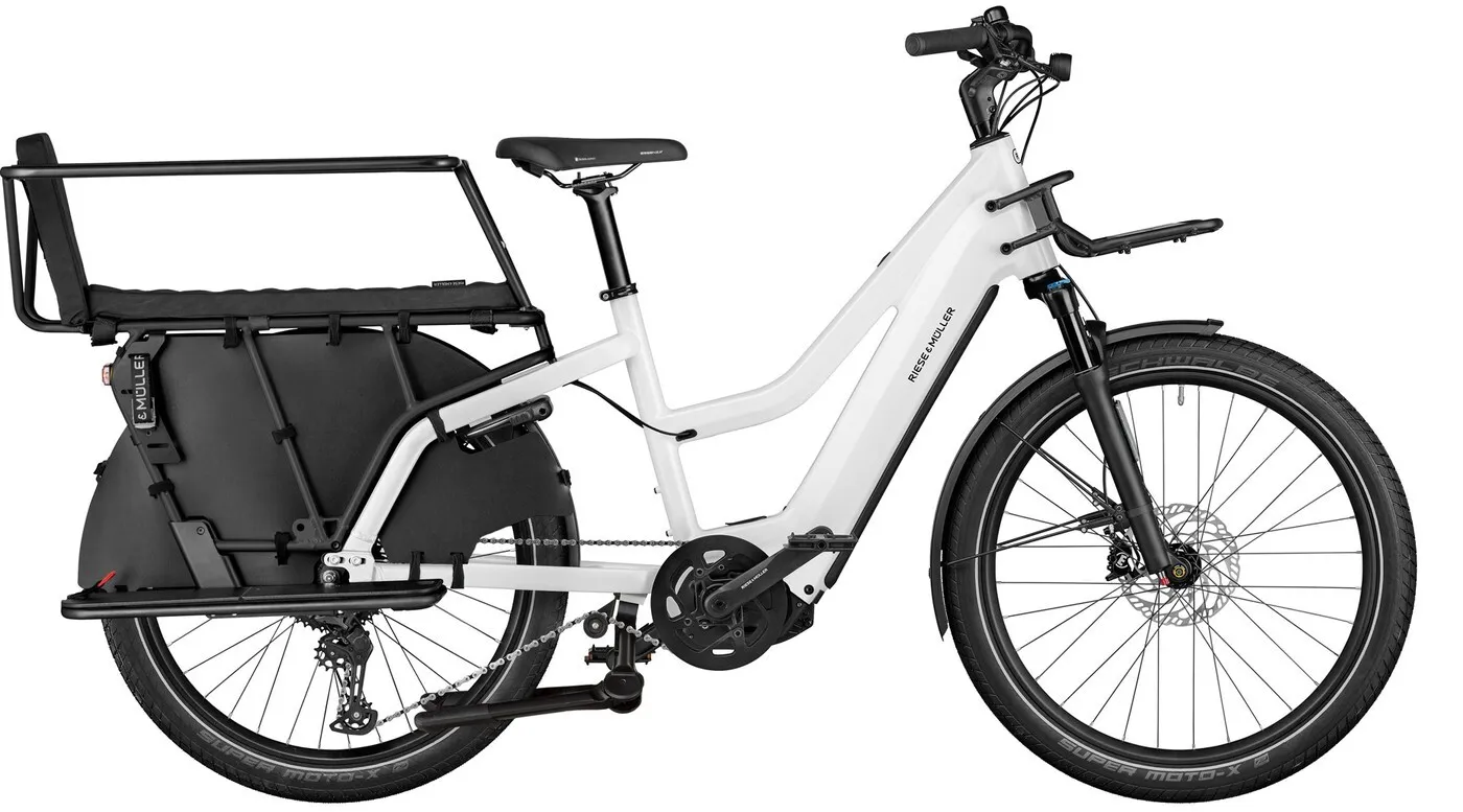 Bici eléctrica cargo familiar - trasera