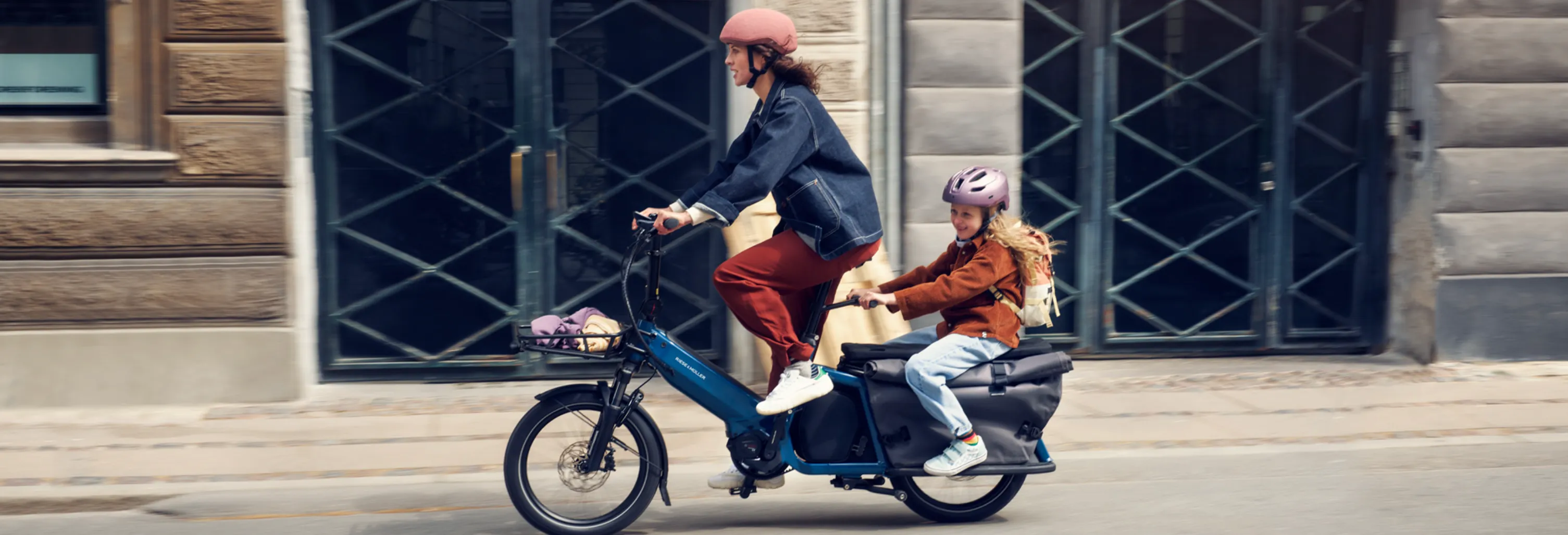 Bici eléctrica cargo familiar - trasera