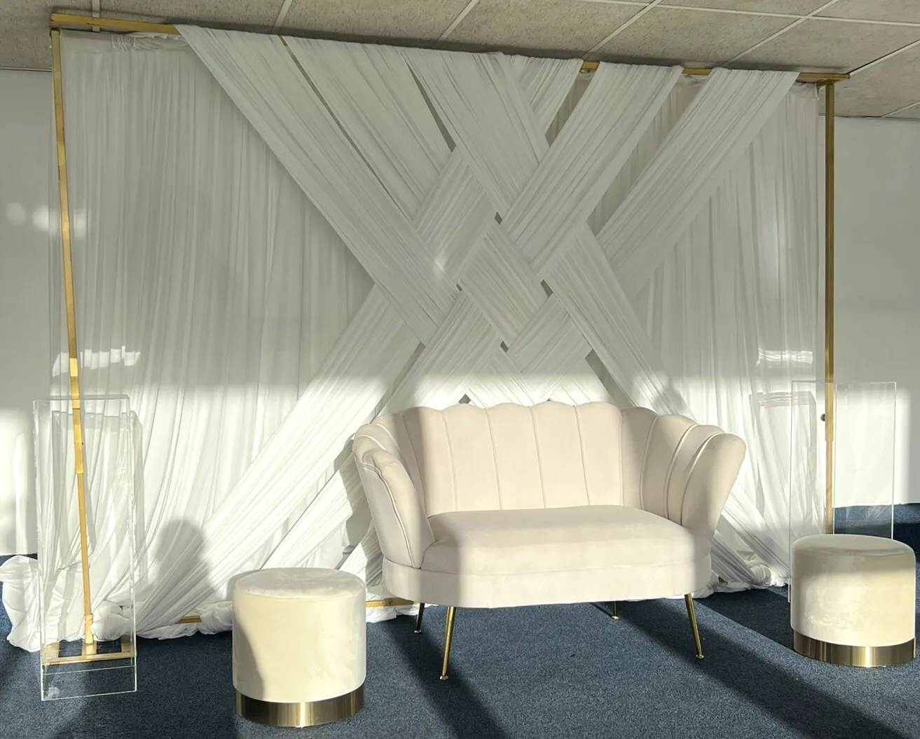 Backdrop witte vlechten