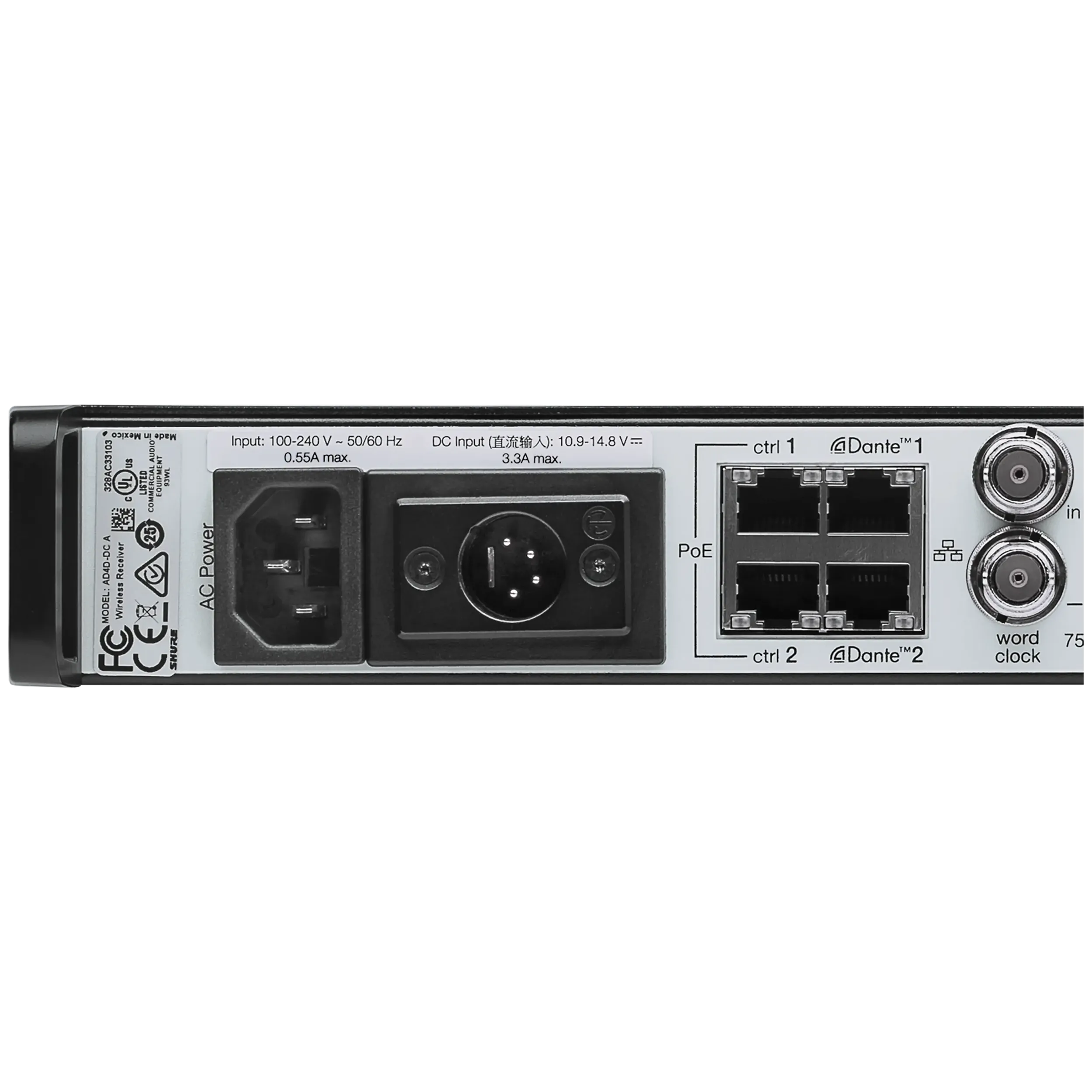 Shure Axient Digital Quad Channel Wireless Microphone Receiver