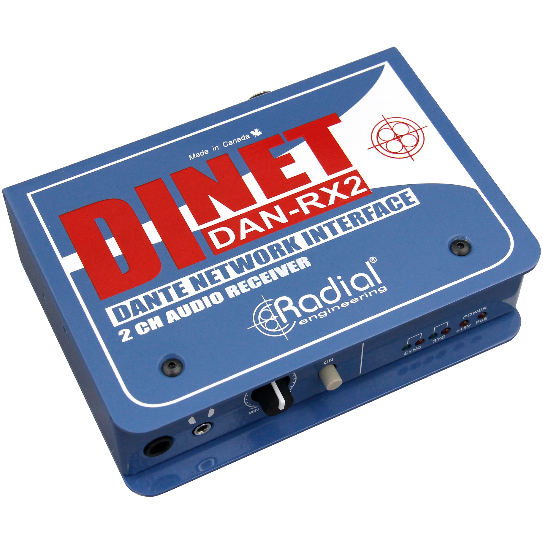Radial DINet RX2 Dante Receiver