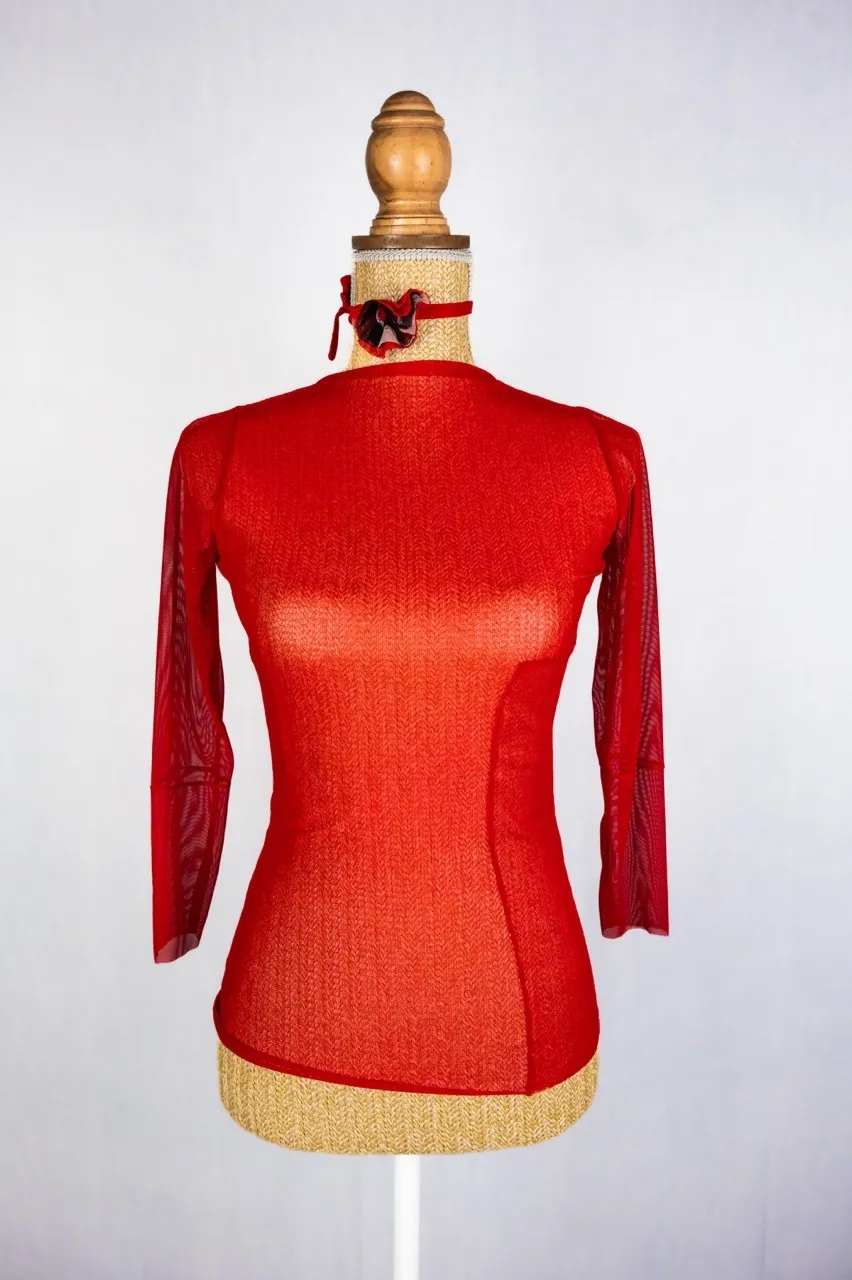 Skin Top + Choker Red - Restyled by G