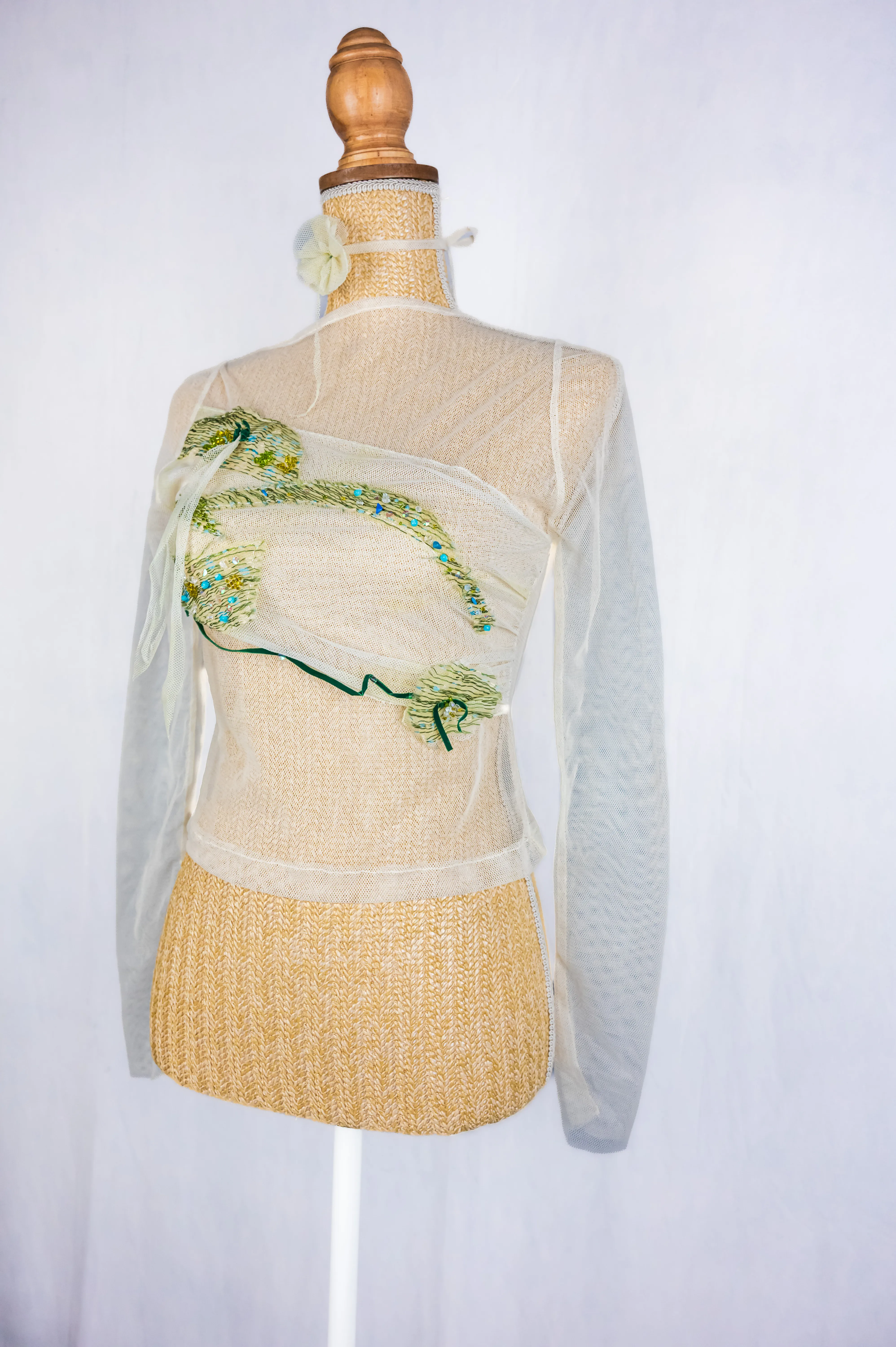 Skin top & Choker Embroidery - Restyled by G