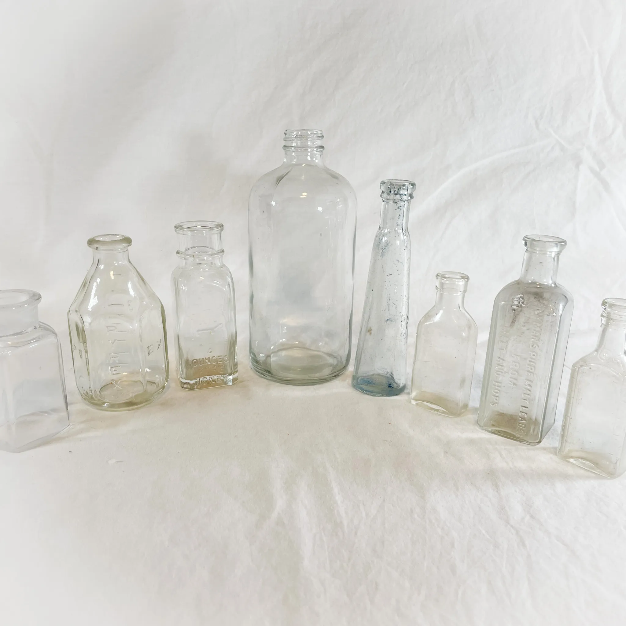 Vintage Bottles, Clear
