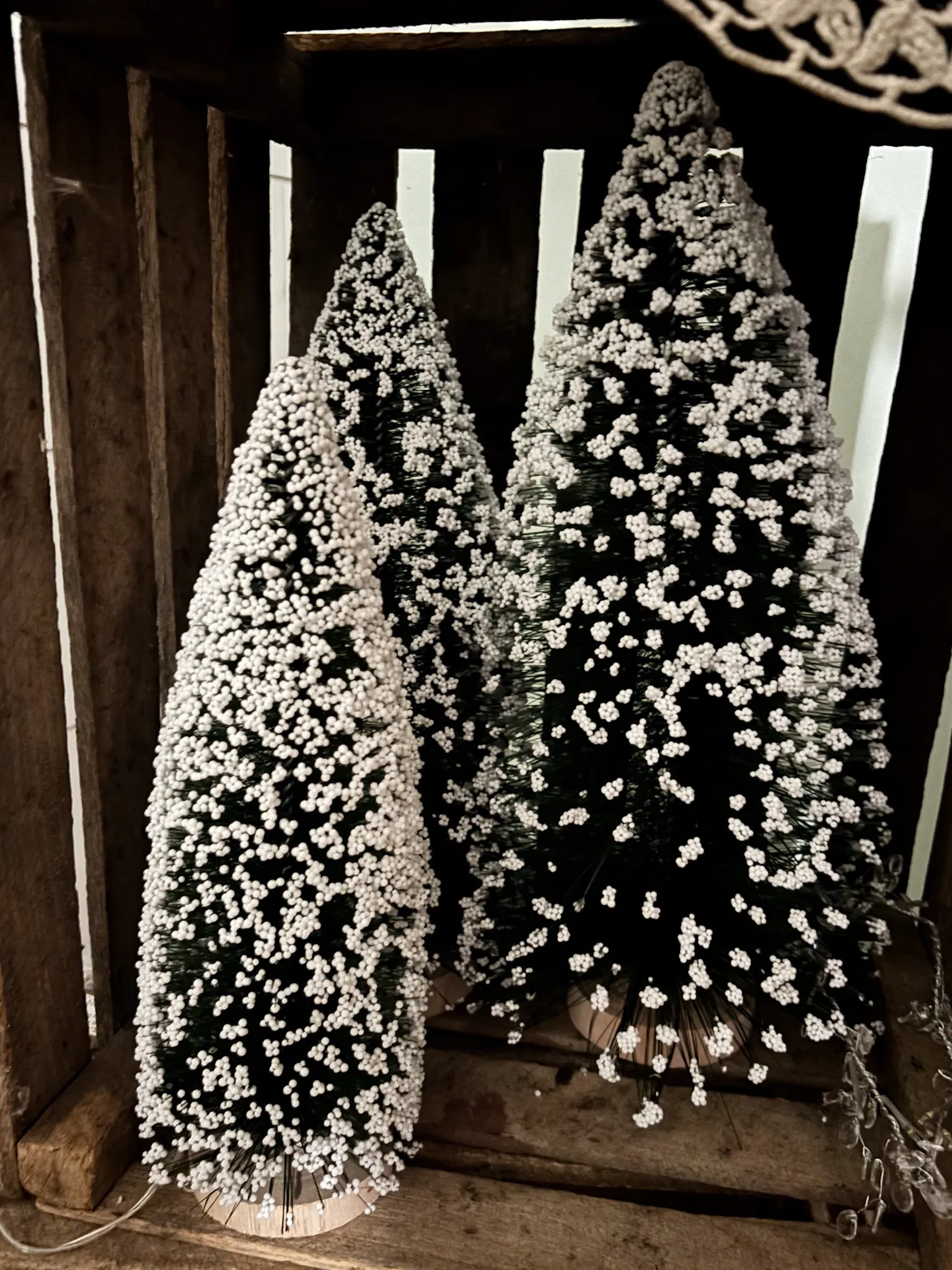 Flocked Bottle Brush Tree