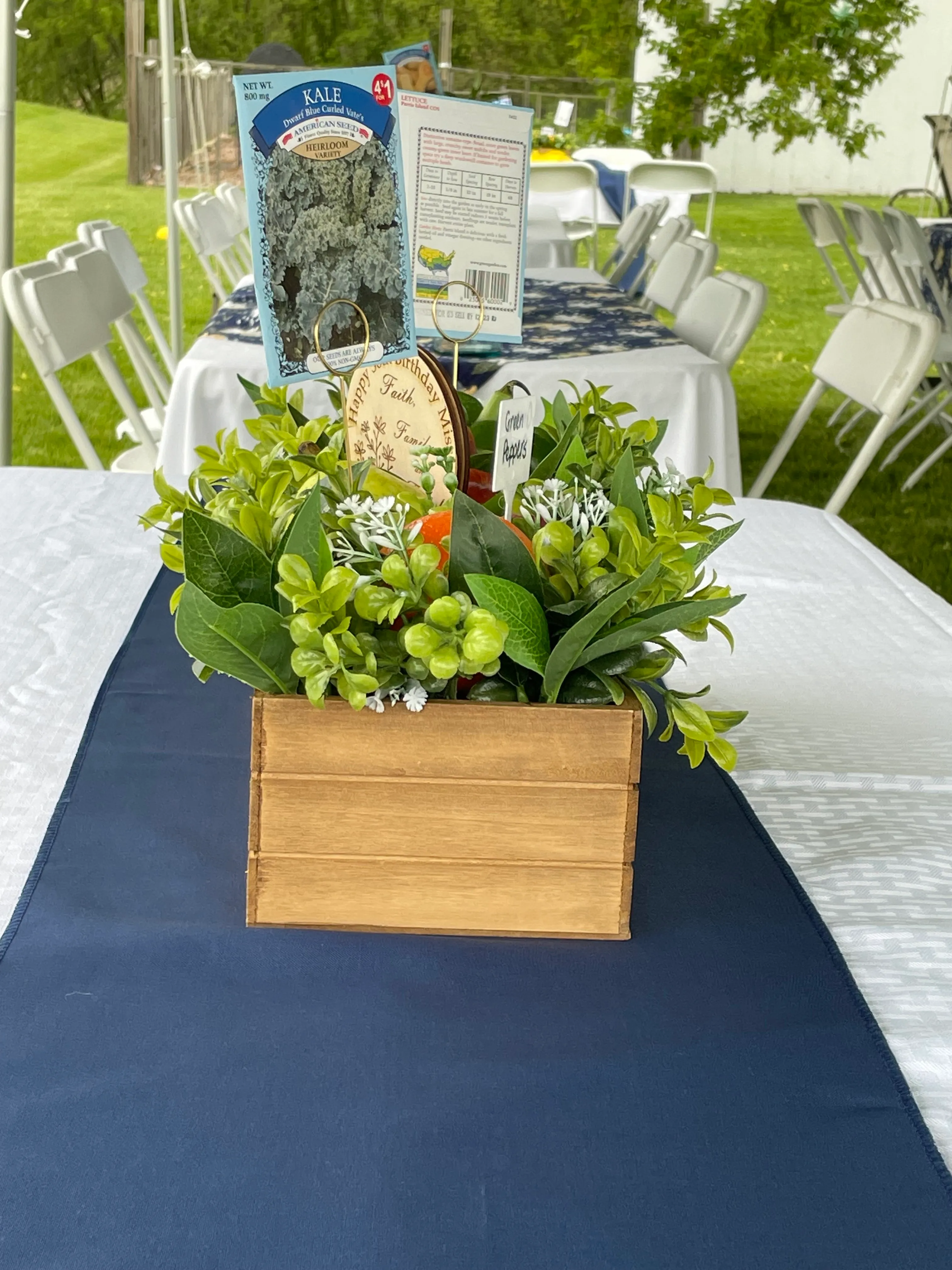 Navy Table Runner