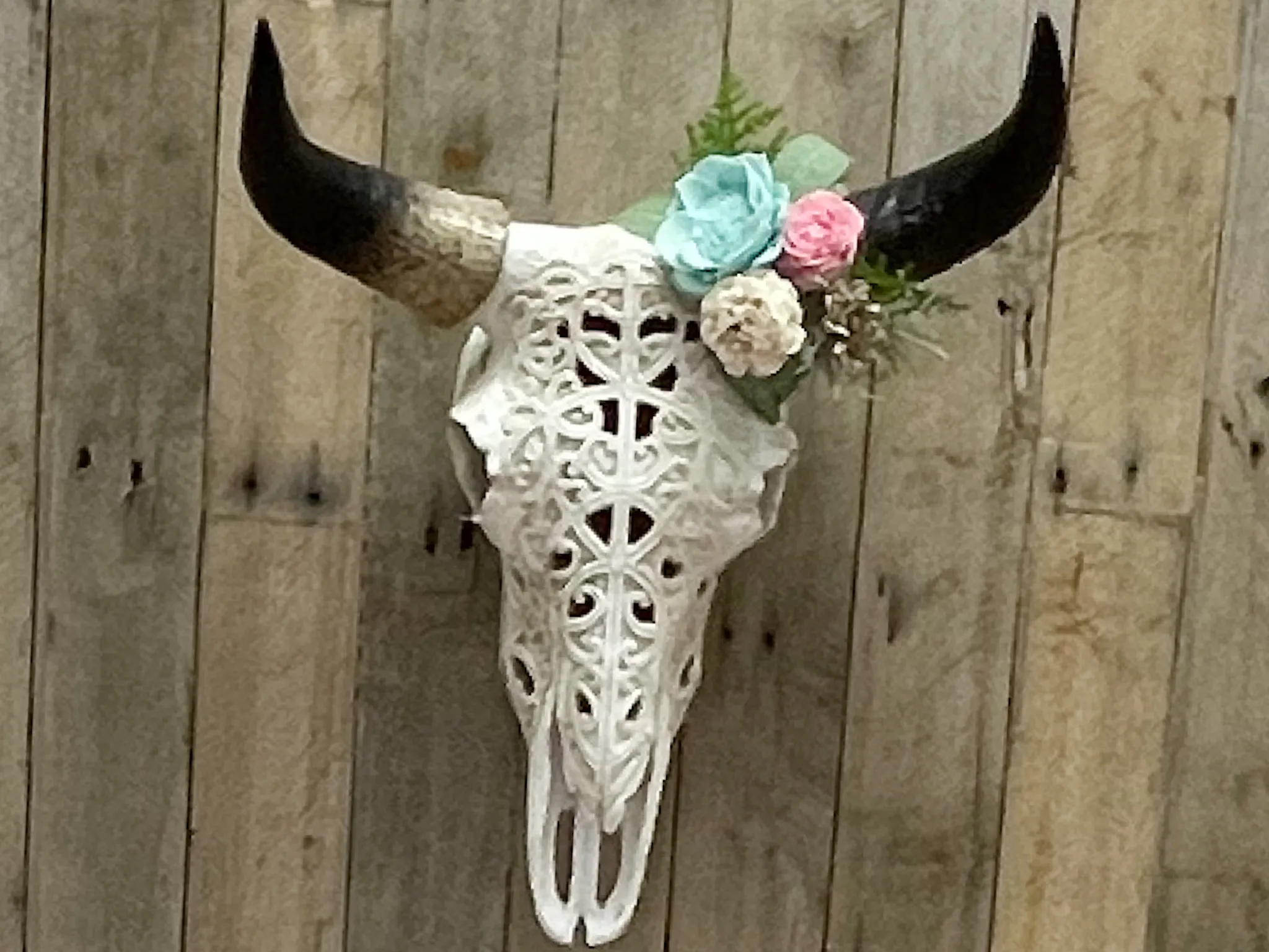 Boho Bull Skull