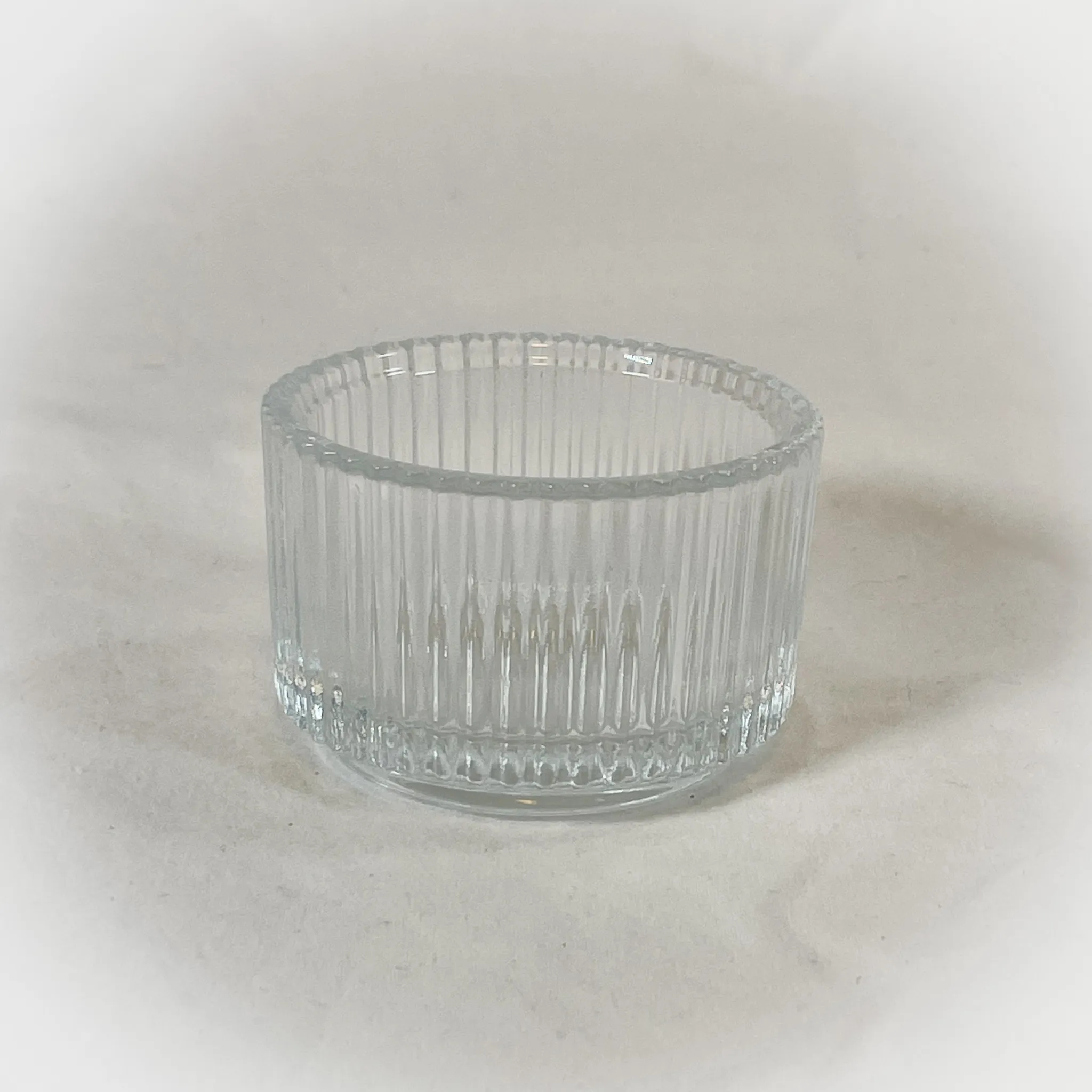 Glass Ribbed Votive Holder