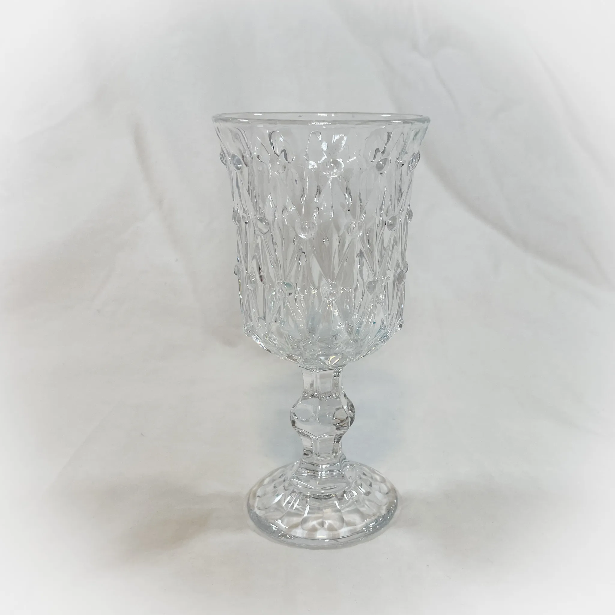 Knobby Clear Goblets 7oz