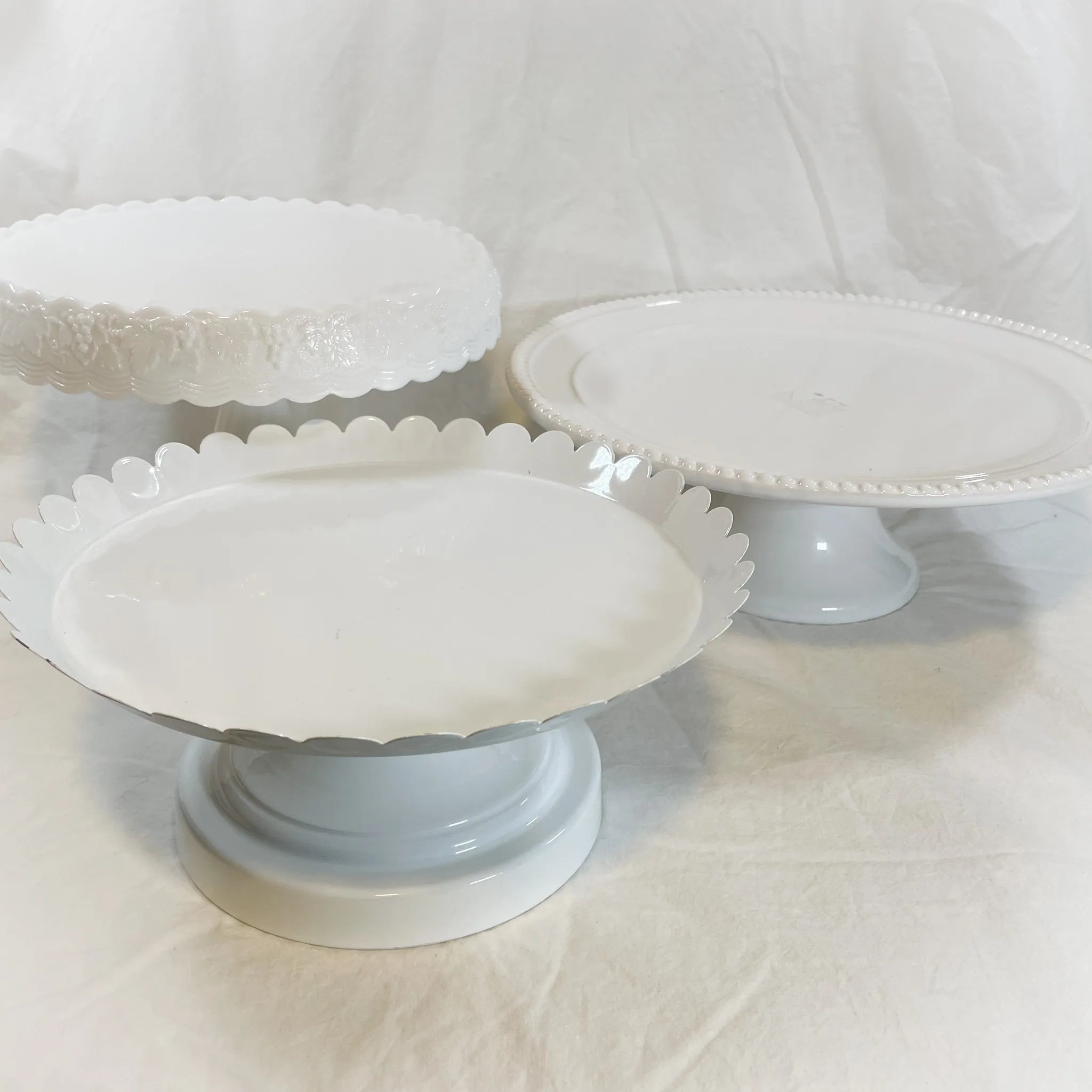 Assorted White Cake Stands