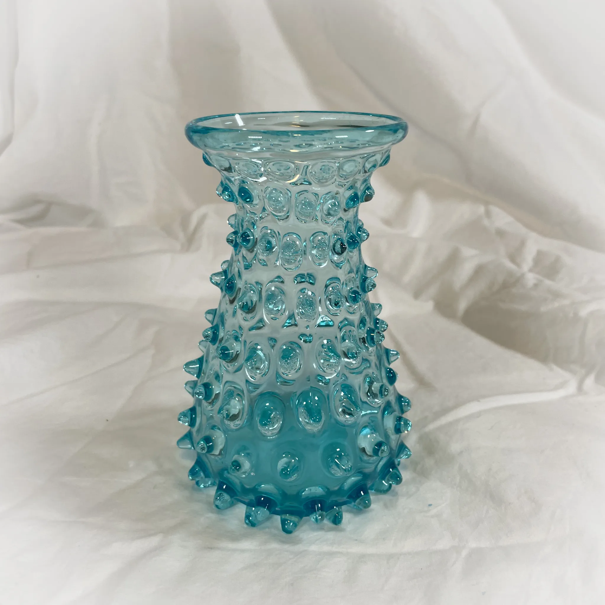 Blue Hobnail Vase