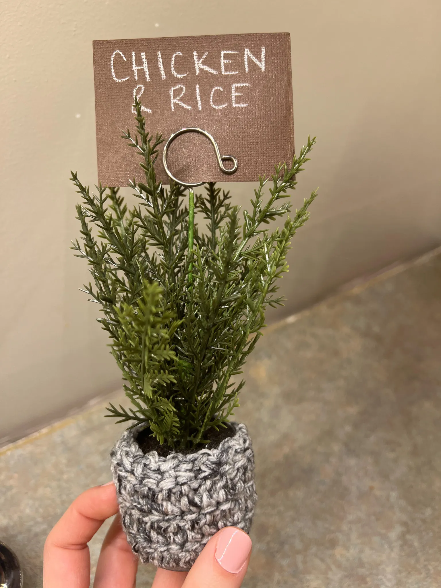 Grey Sweater Place Card Holders 
