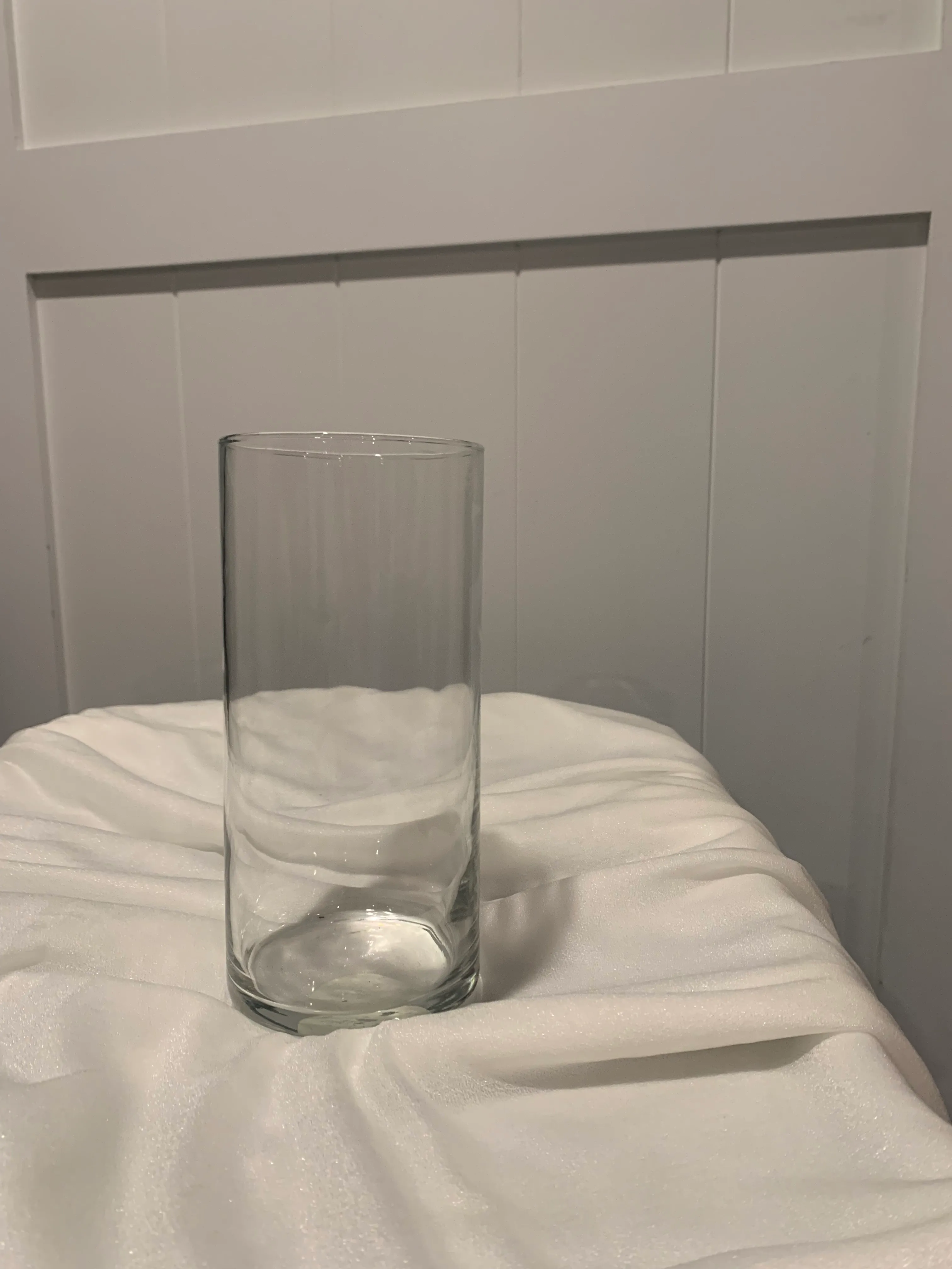 Glass Pillar Candle Holders/Vase 7.25"