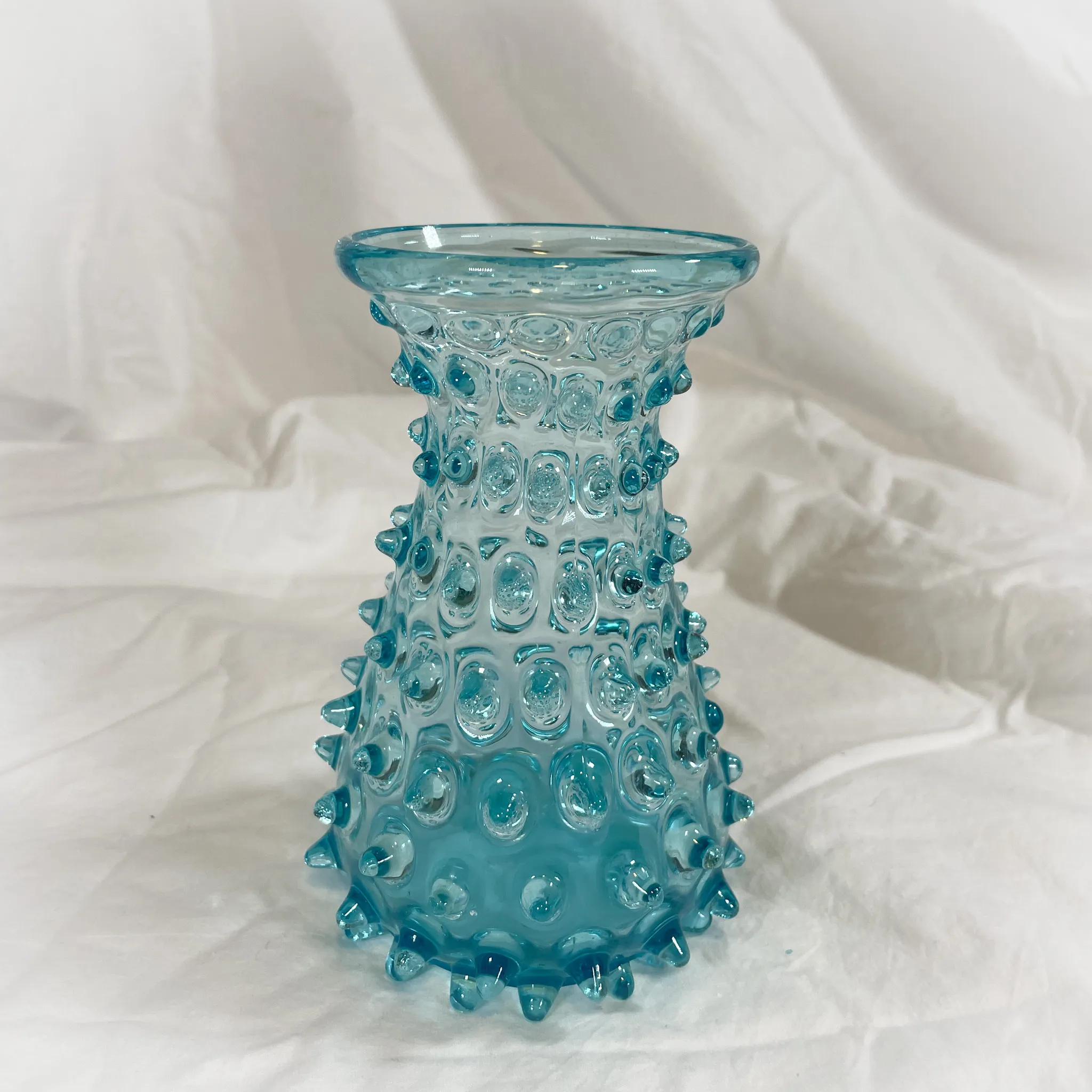 Blue Hobnail Vase