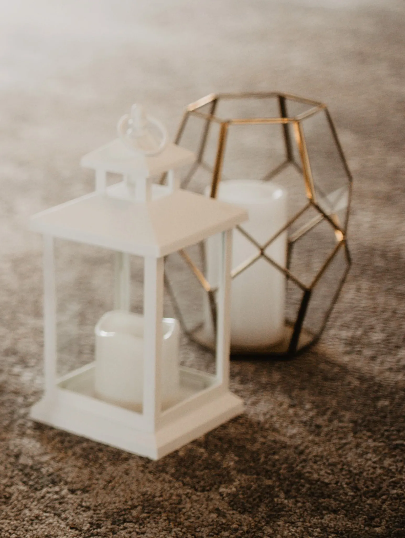Geometric Gold Candleholder