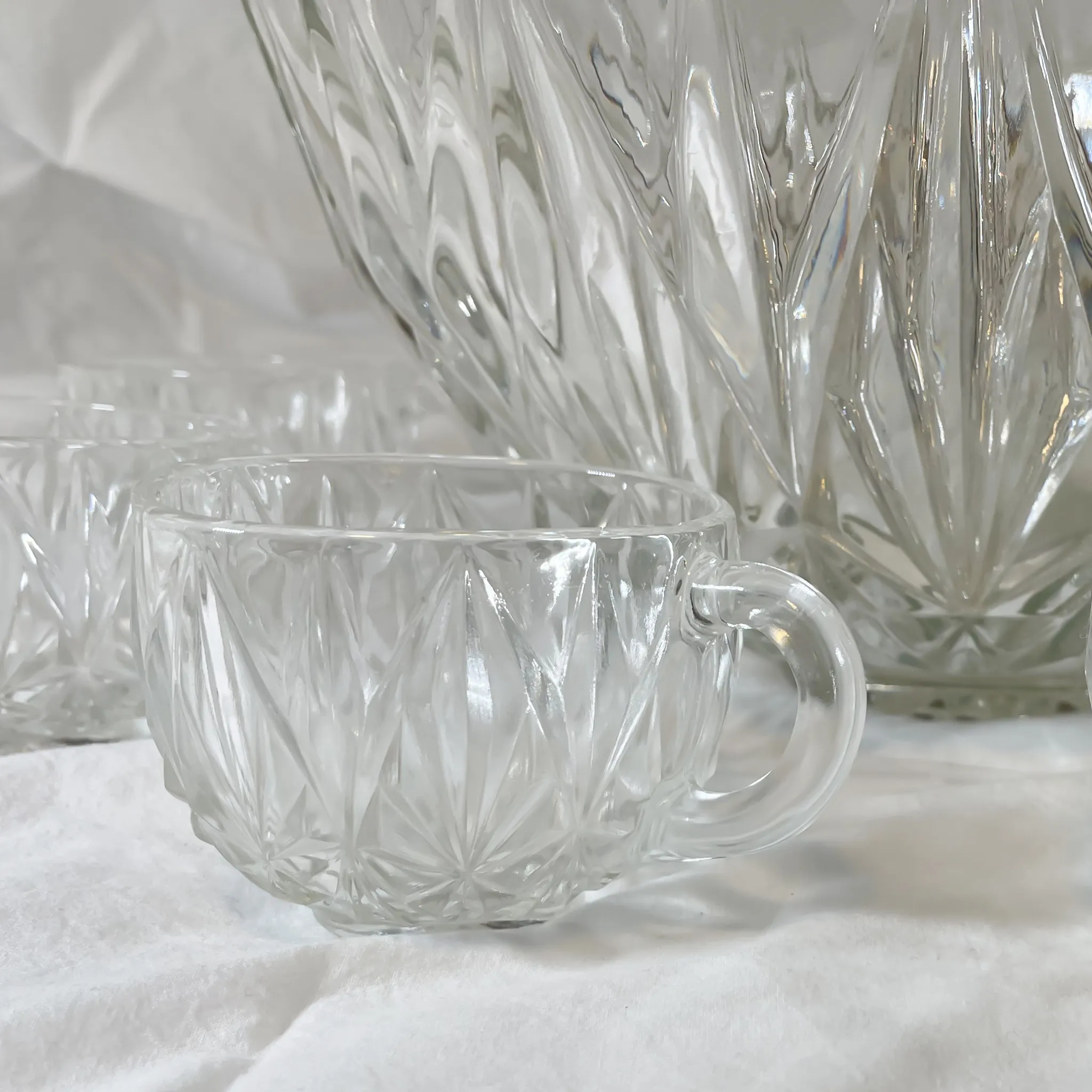 Full Punch Bowl Set Clear