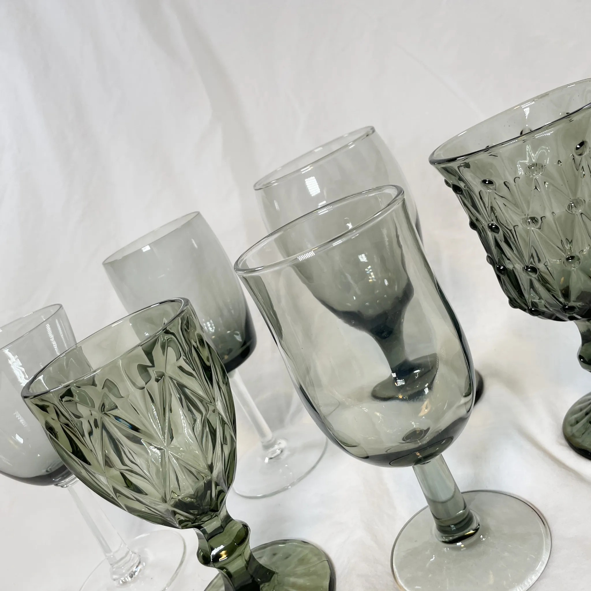 Assorted Smoky Black Goblets