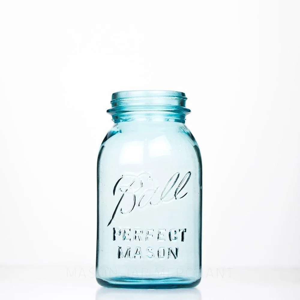 Vintage Blue Mason Jars