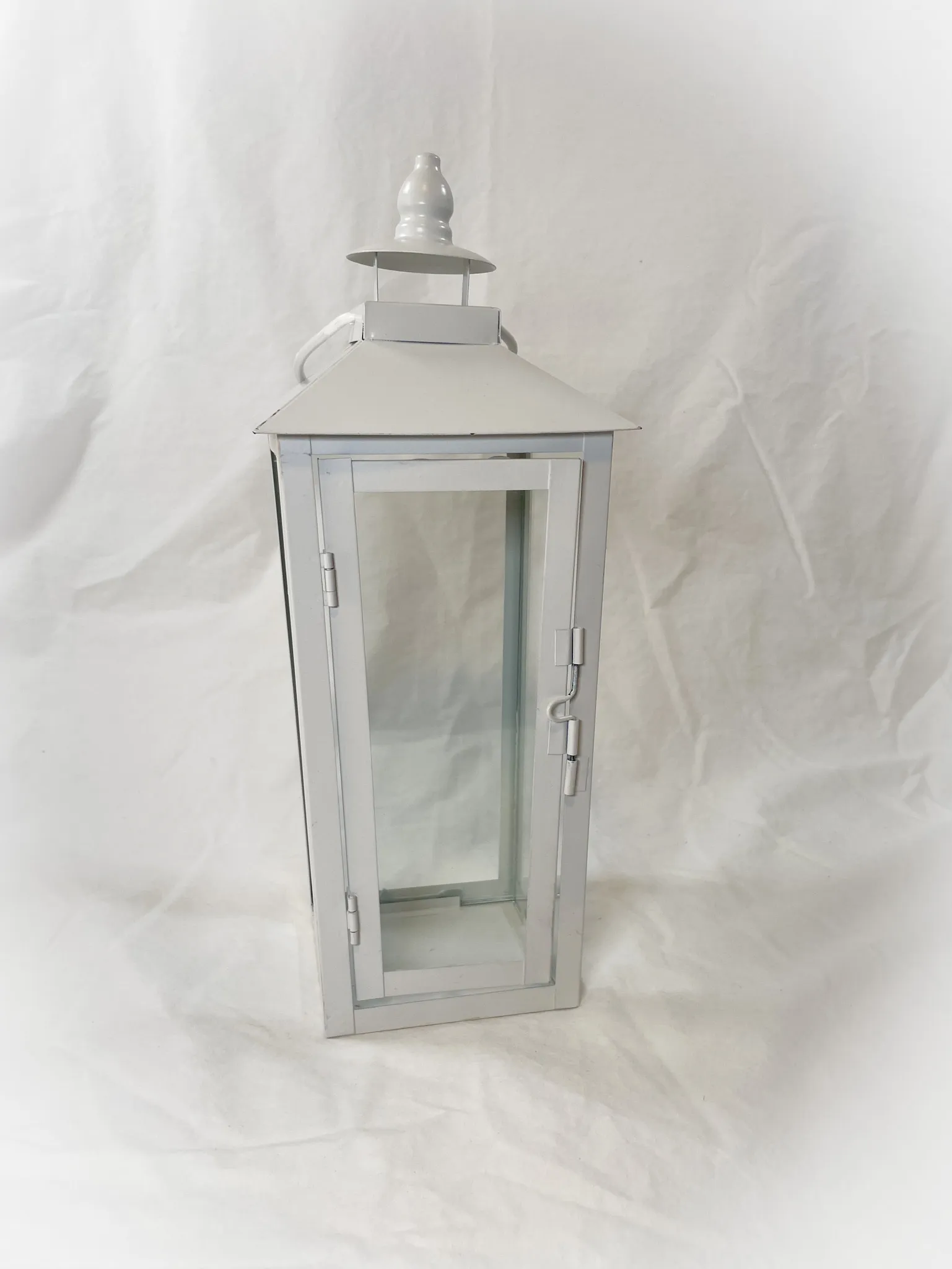 Small White Metal Lantern