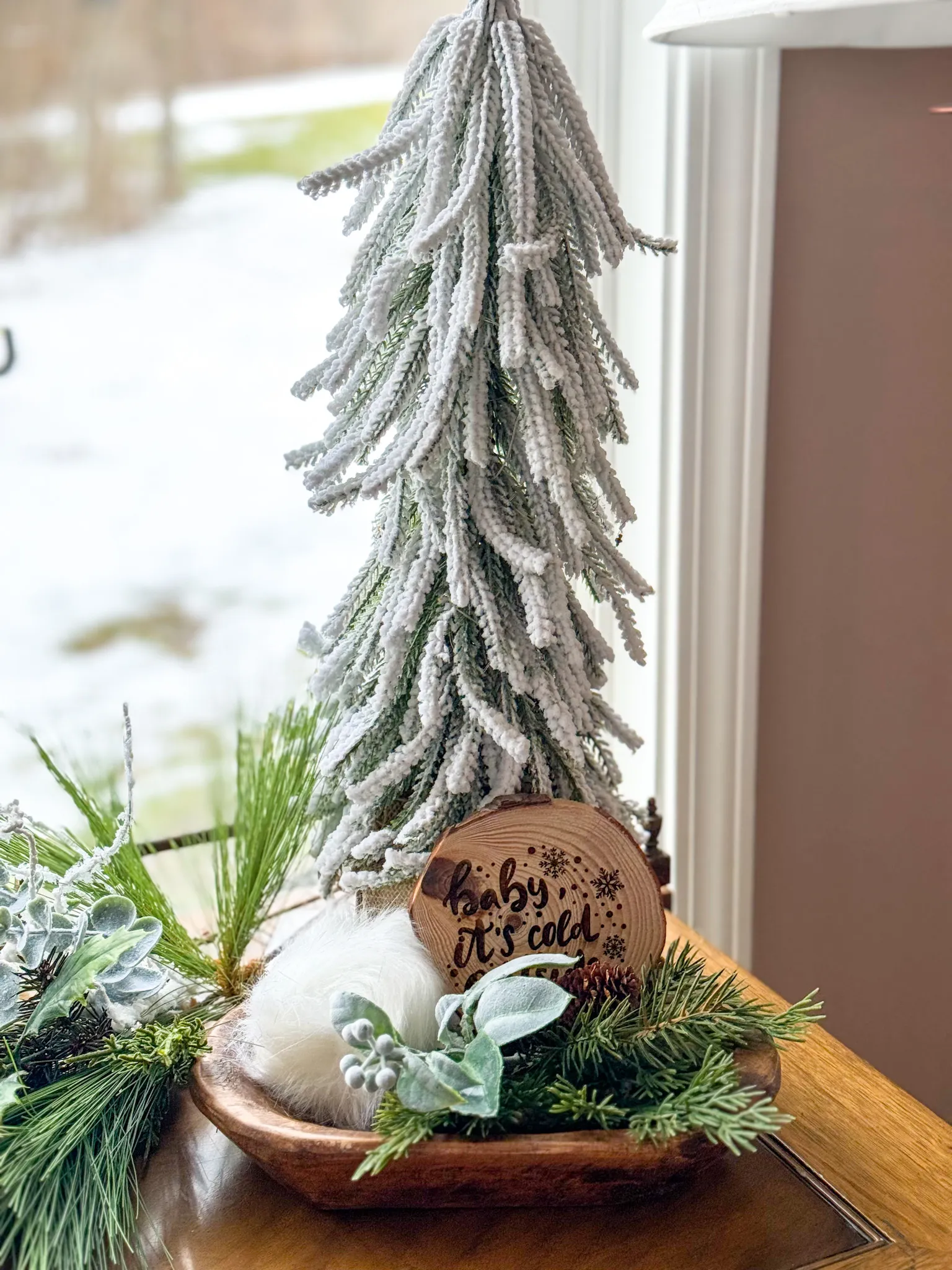 Flocked Lighted Tree