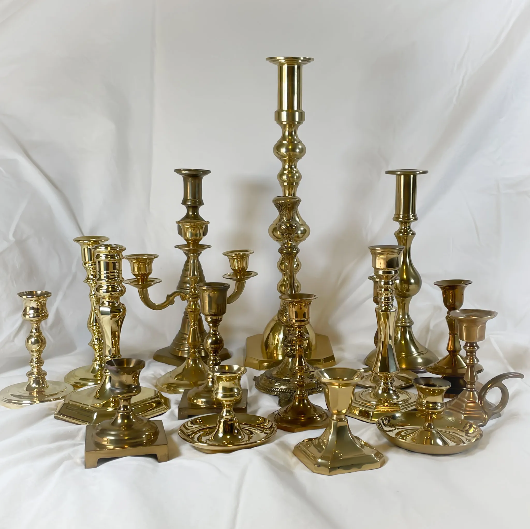 Vintage Brass/Gold Candlesticks Assorted