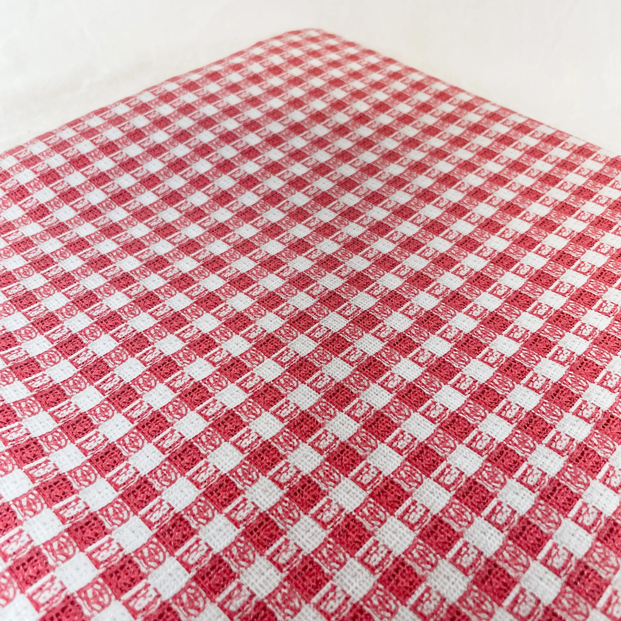 Red Checkered Tablecloth, PEVA Vinyl