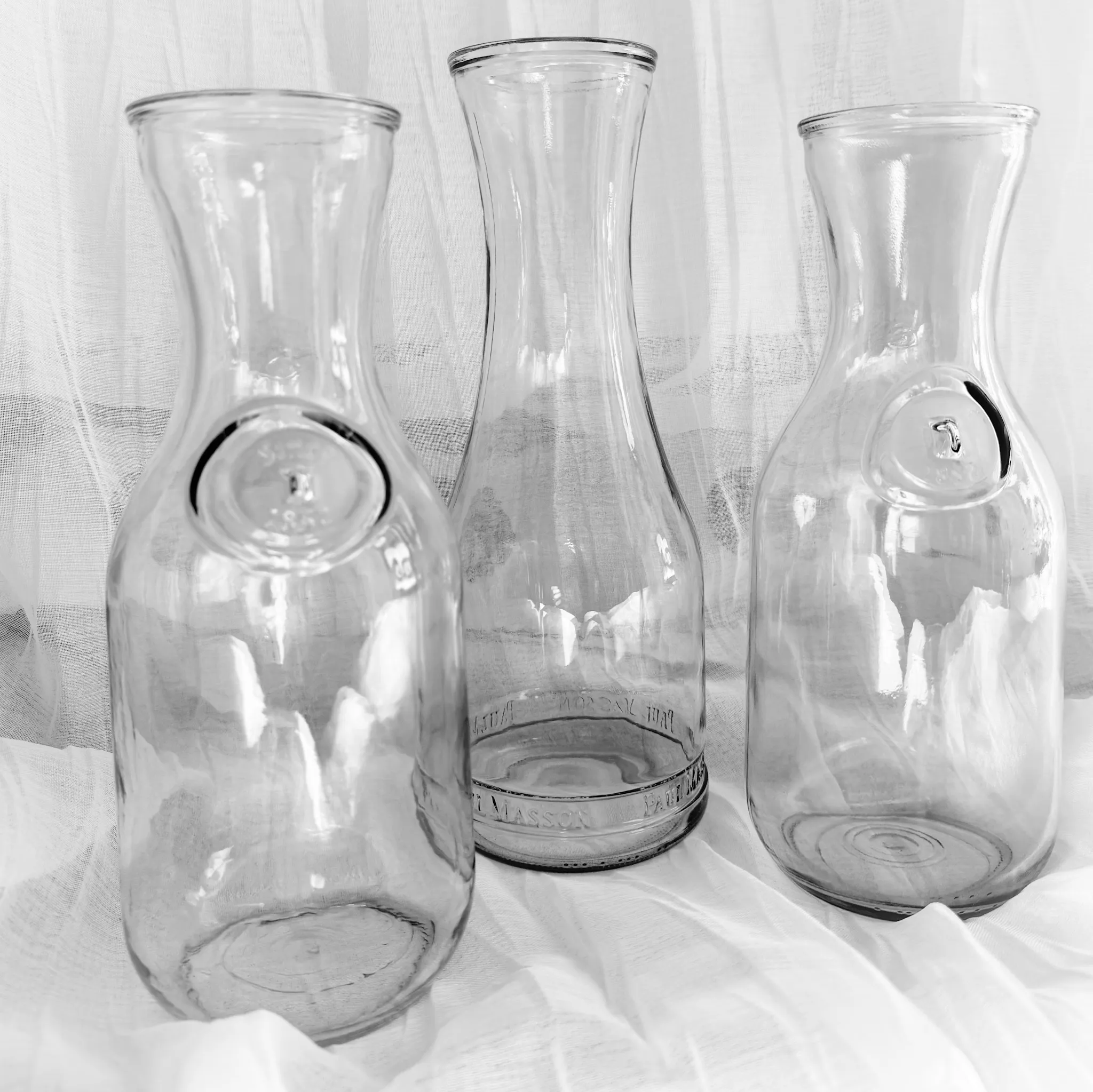Carafes, assorted
