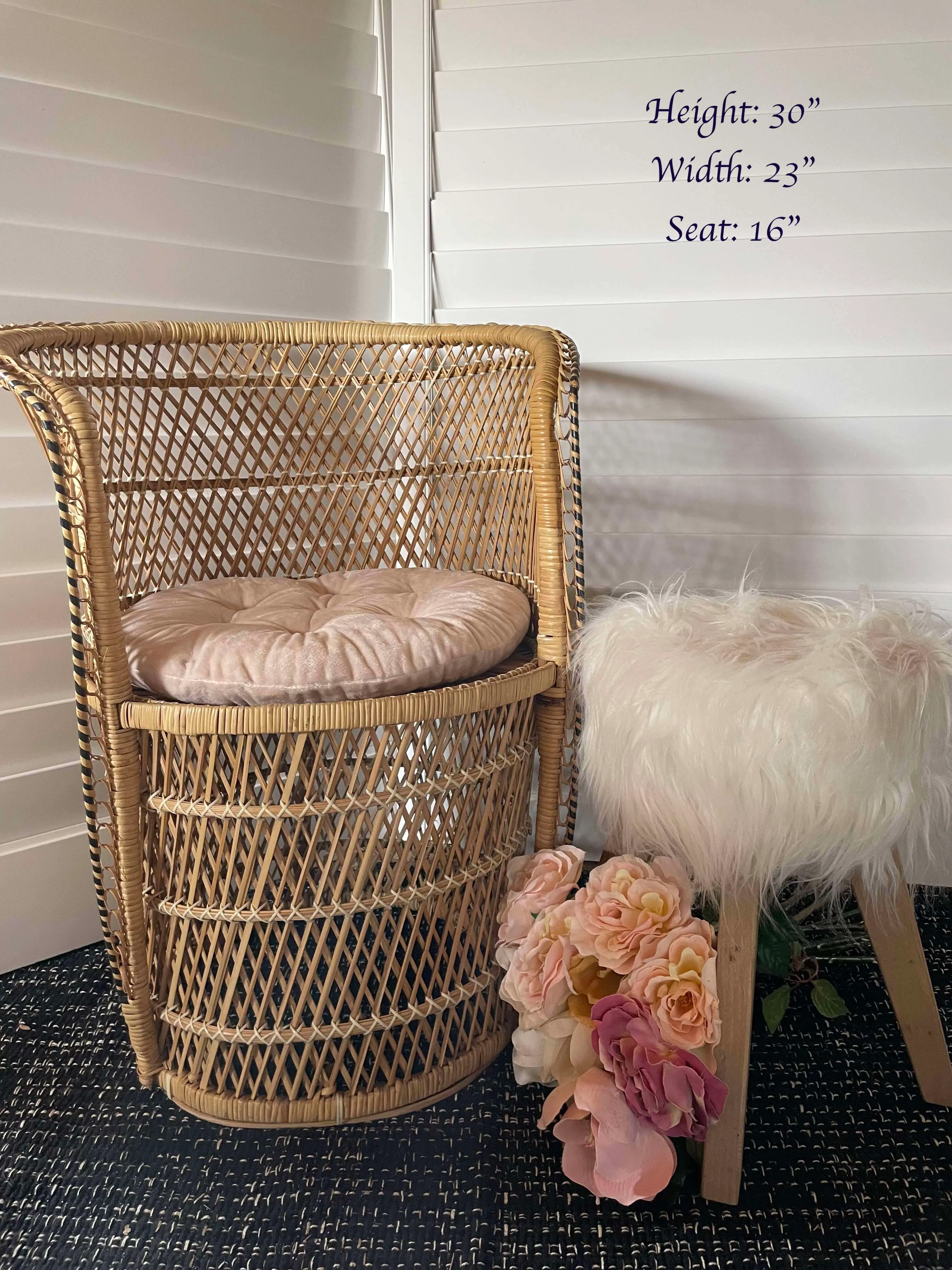 Cute as a Button Wicker Chair