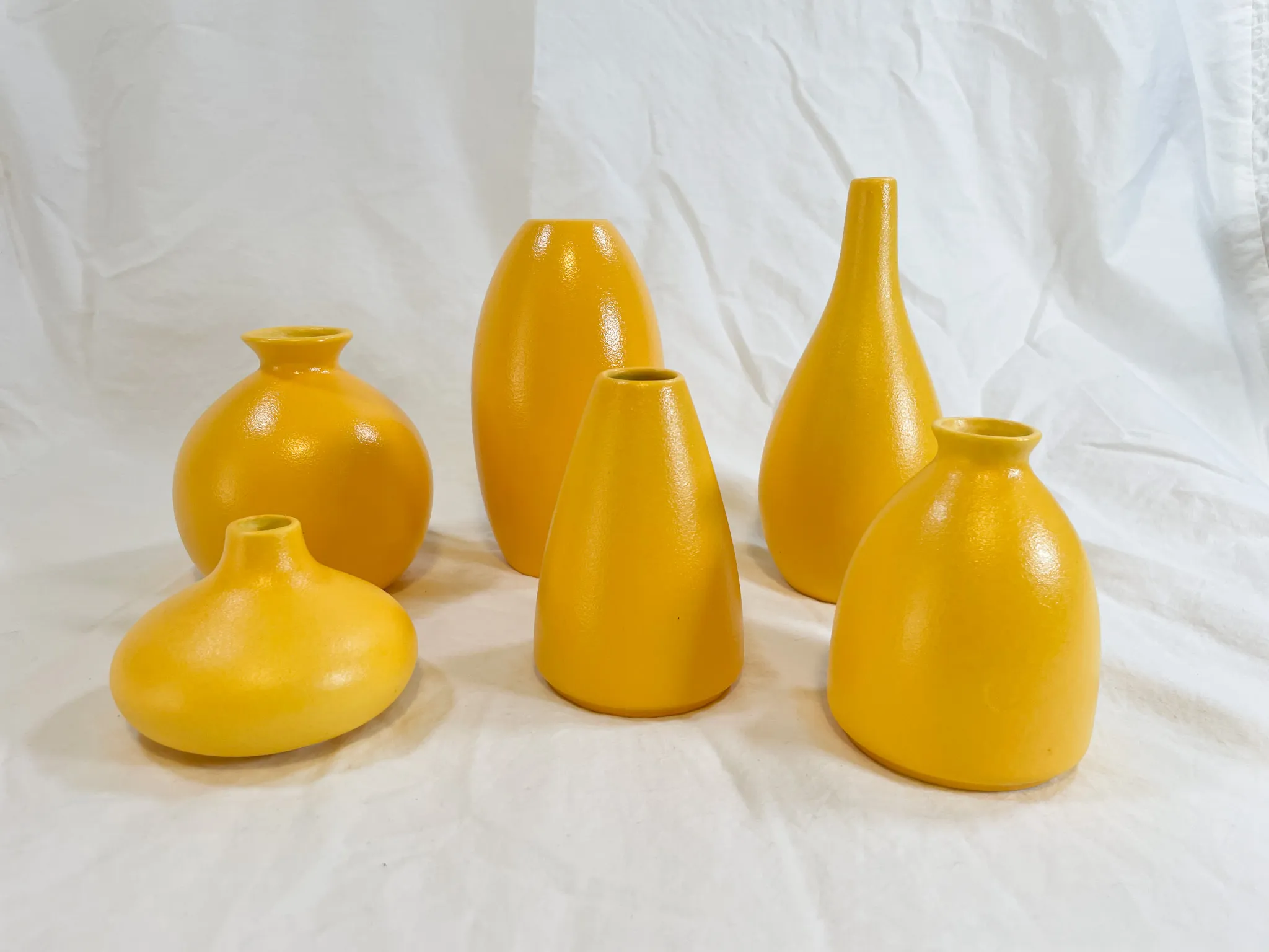 Assorted Yellow Bud Vases