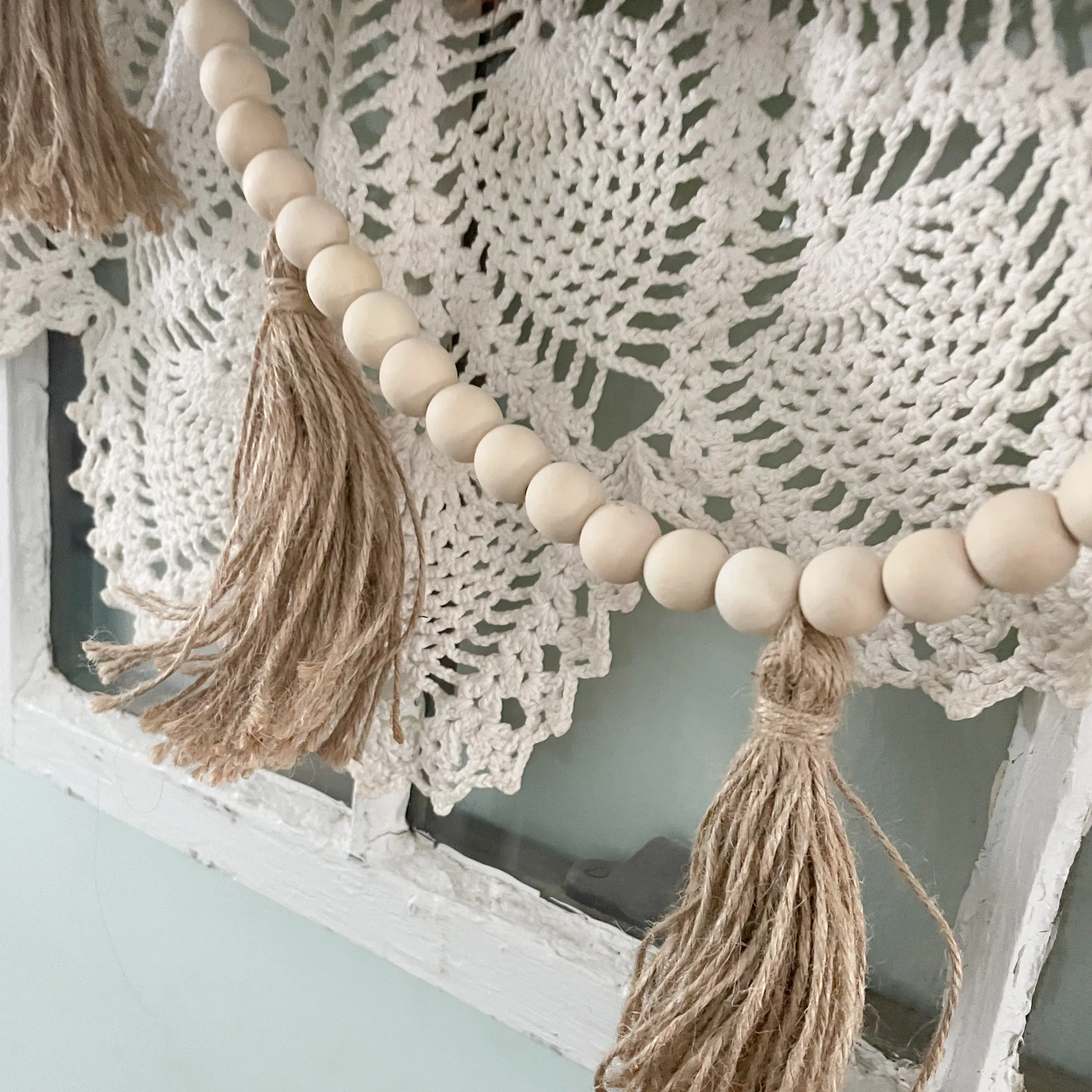 Natural Bead and Tassel Garland