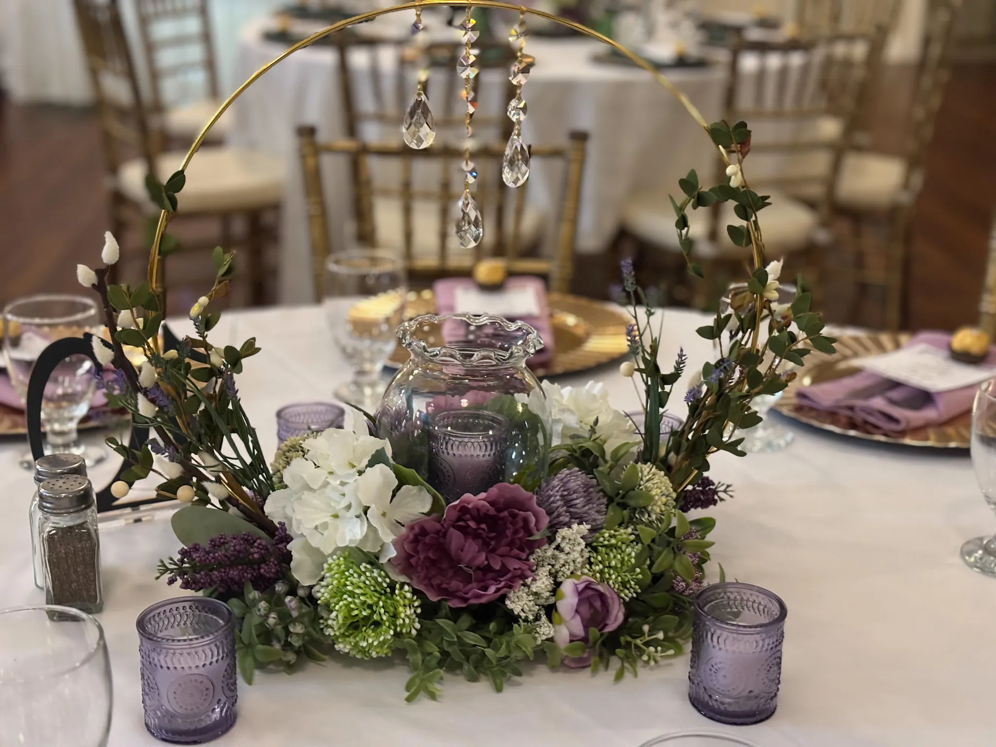 Purple Glass Votive Holder
