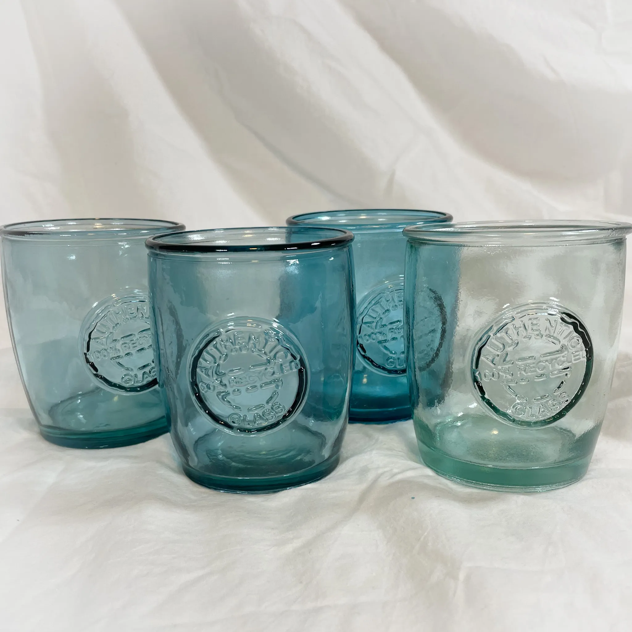 Assorted Blue Glass Holders
