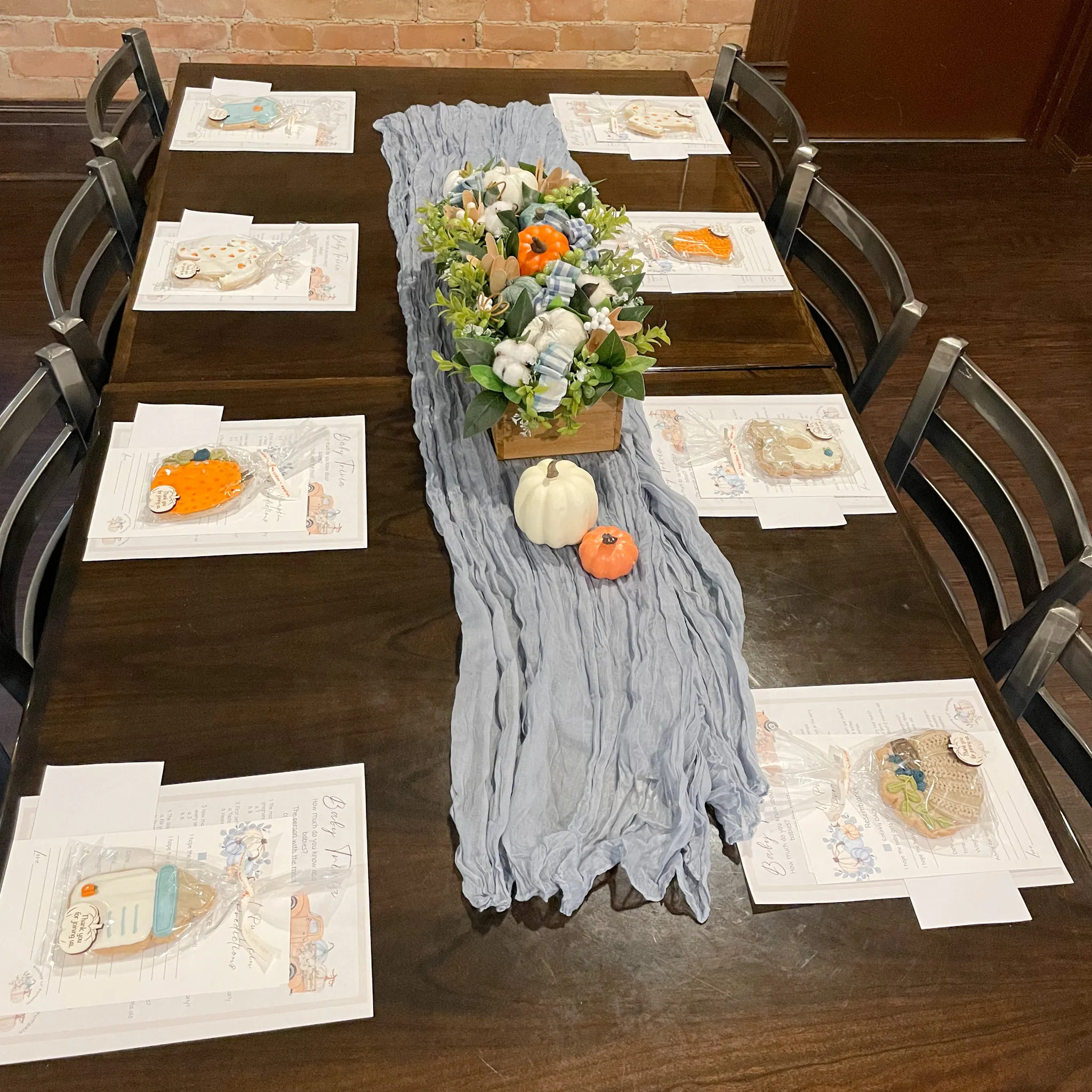 Table Runner, Dusty Blue