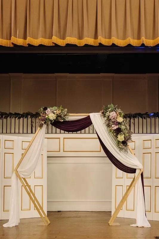 Gold Metal Hexagon Arch