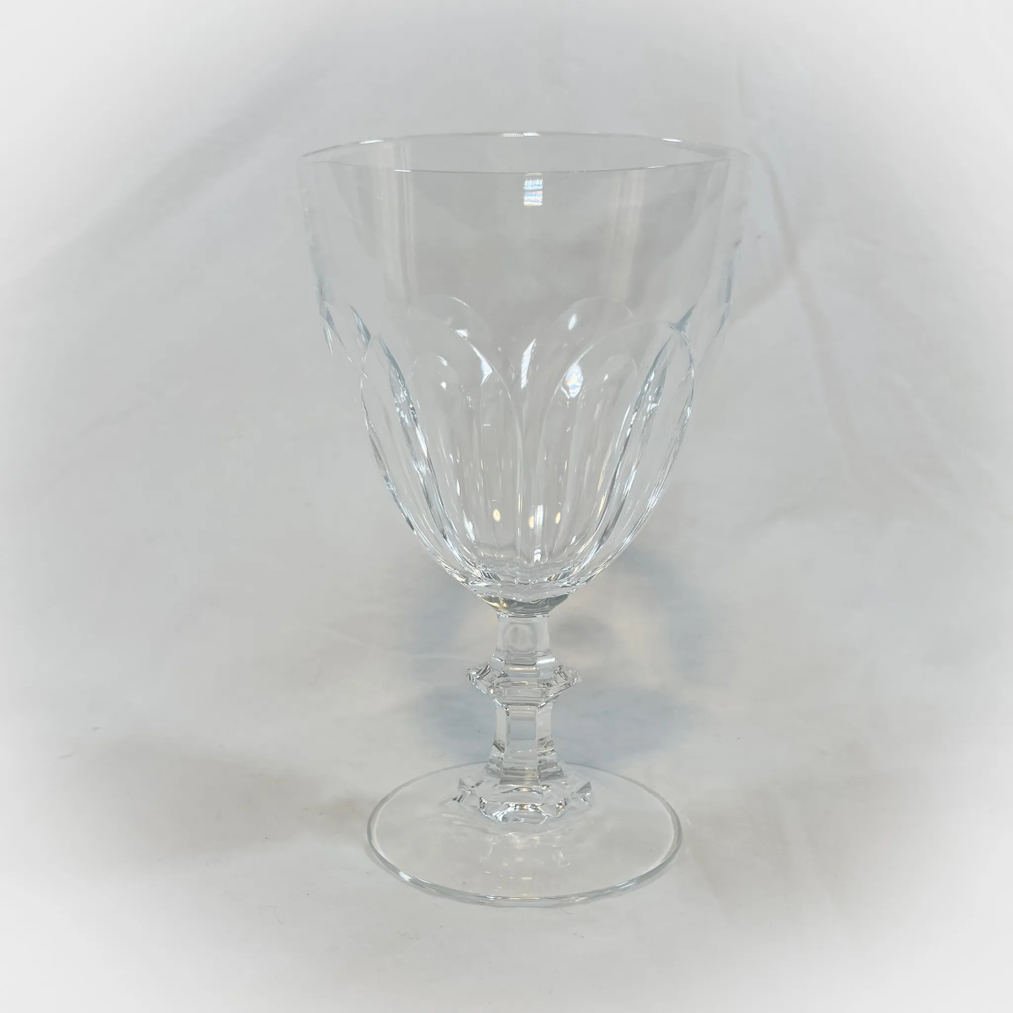 Clear Hexagon Stem Goblets 10oz