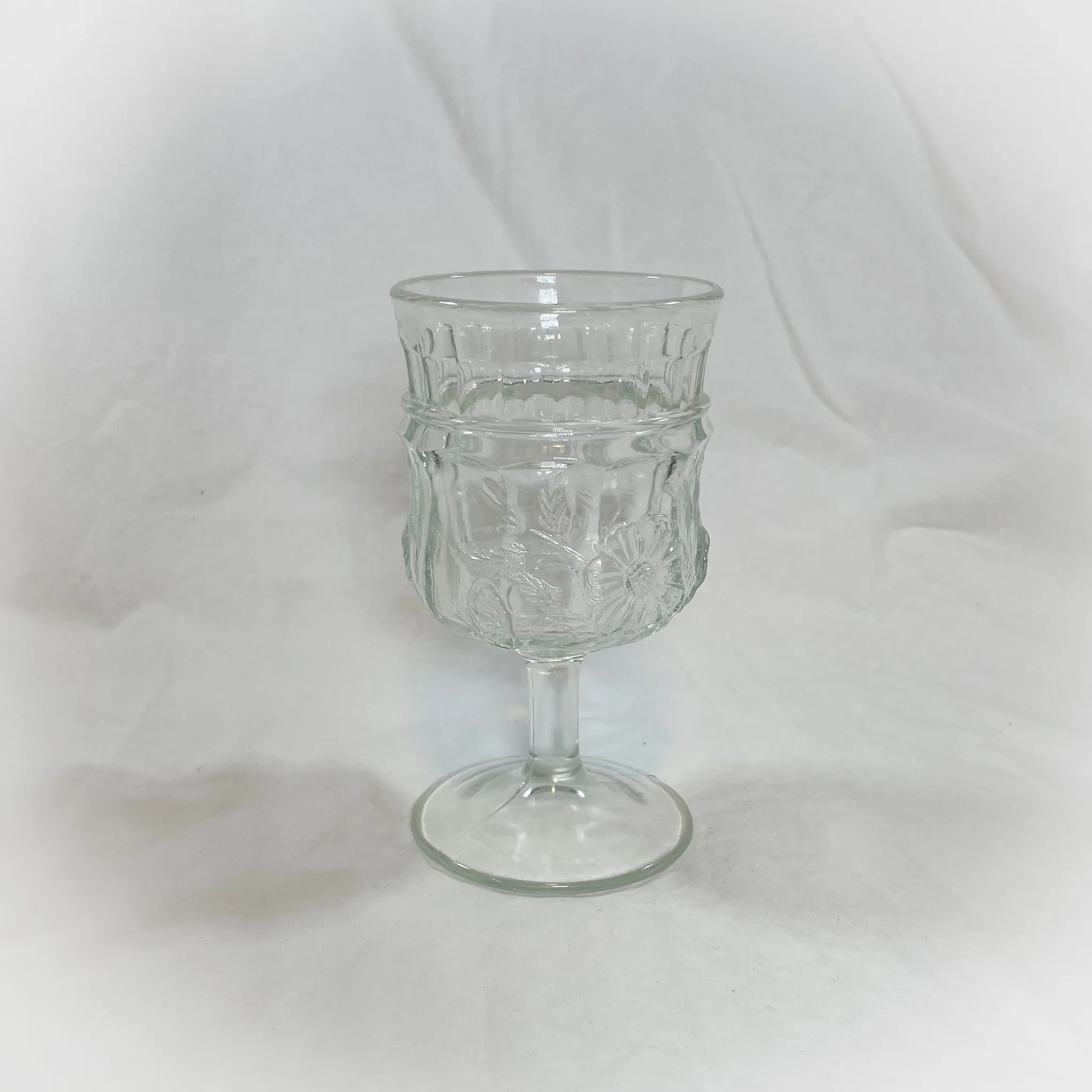 Flower Clear Goblets 7oz.