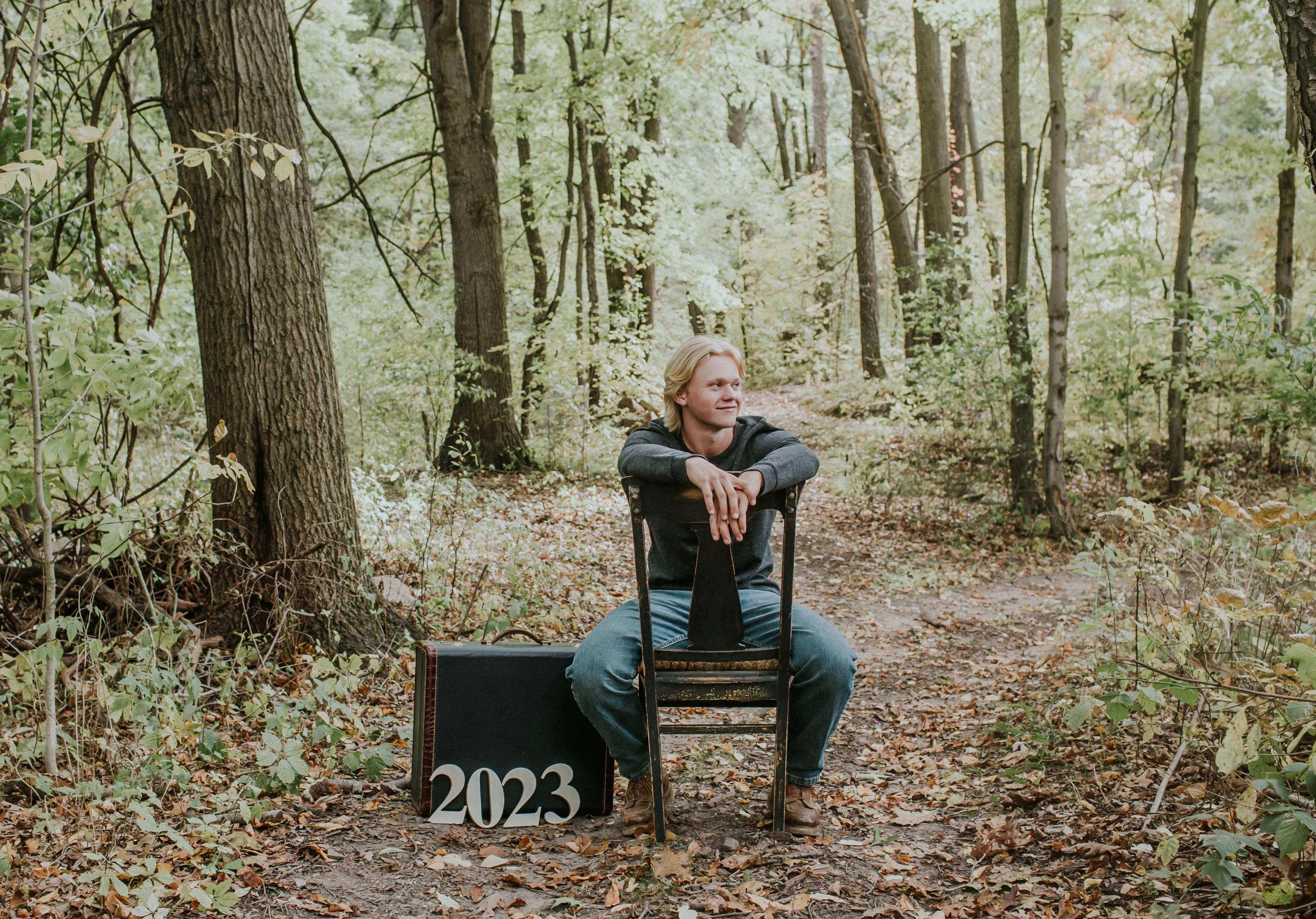 Vintage Black Rustic Chair