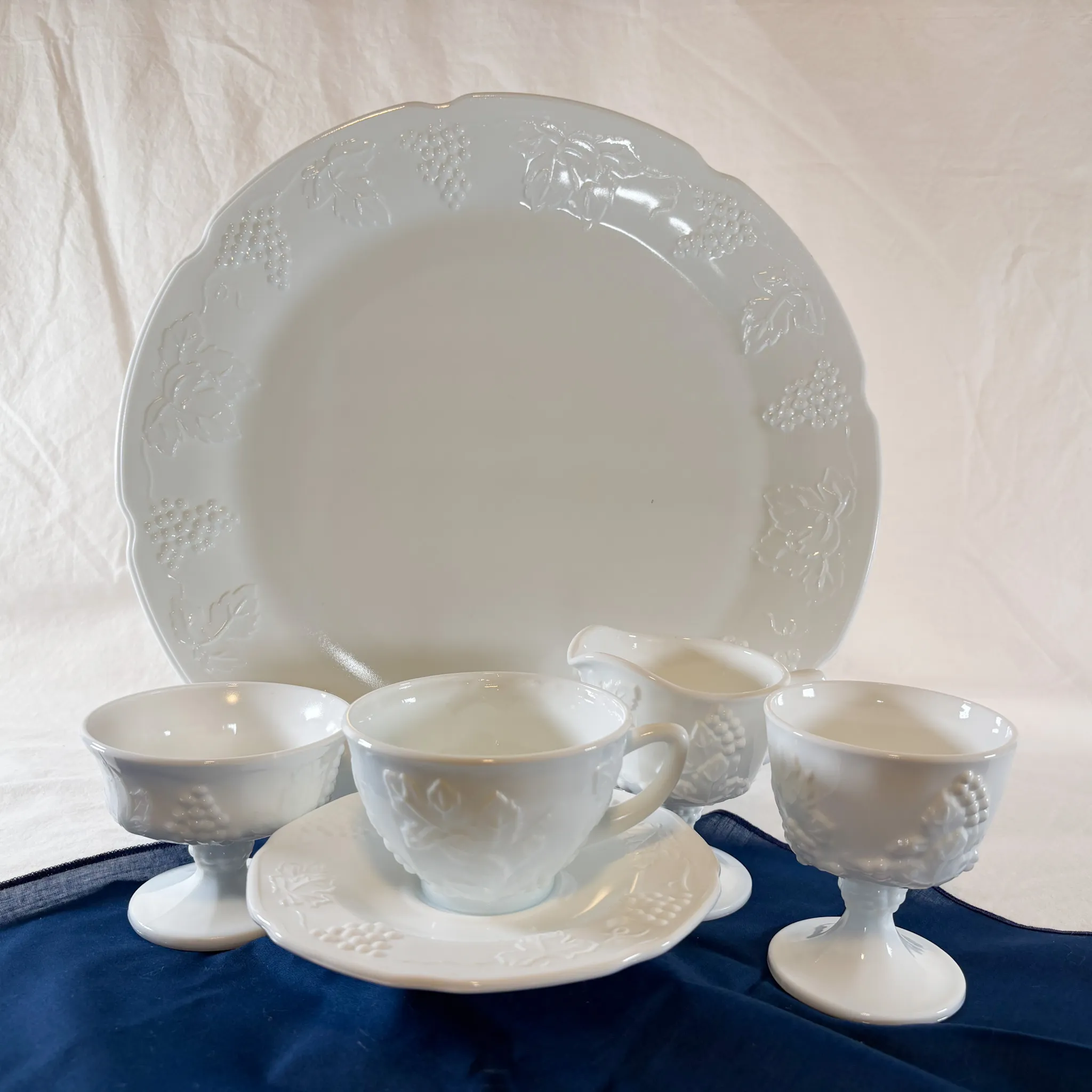 Indiana Harvest Colony Milk Glass Serving Ware